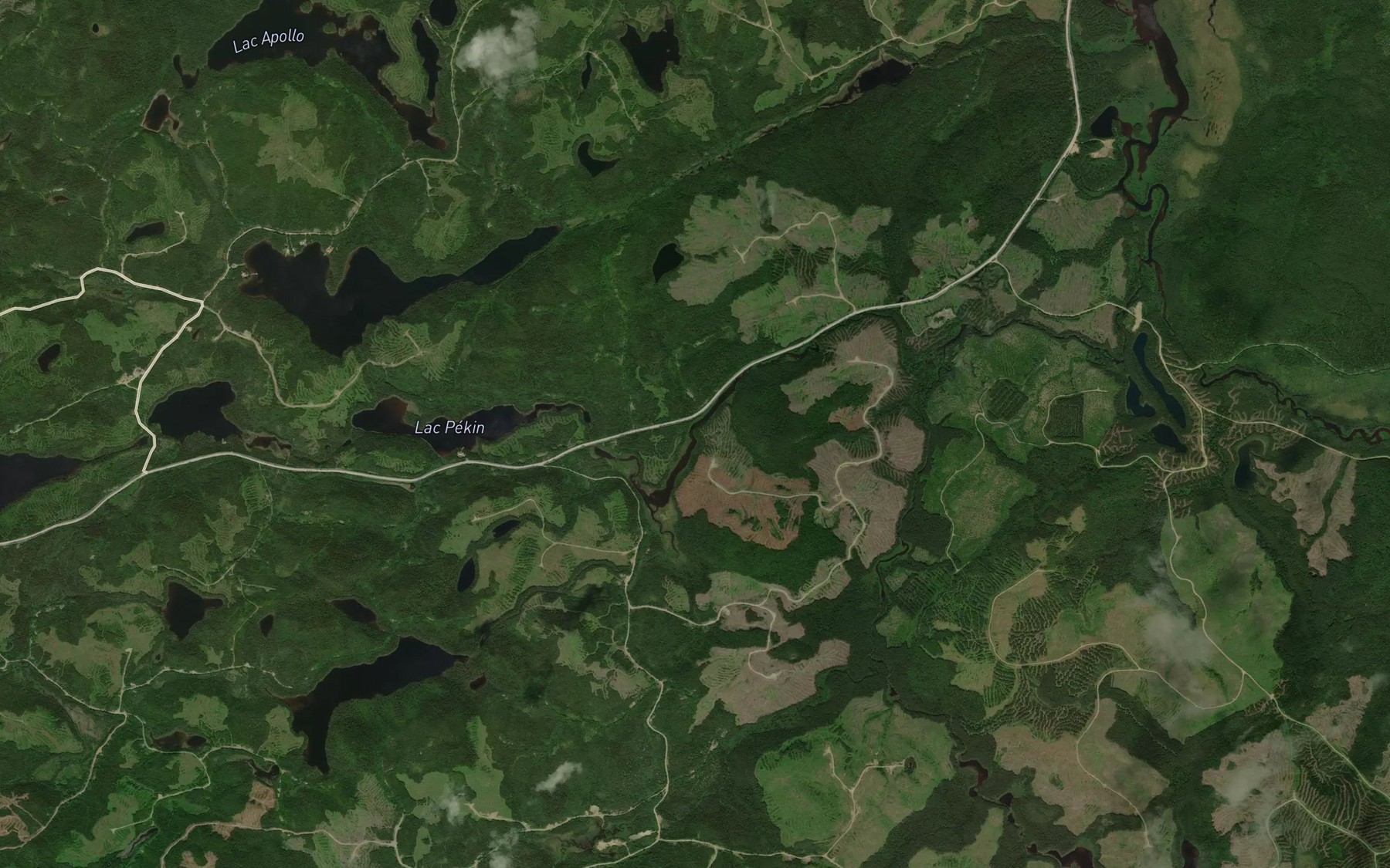 Satellite map of the Lac Kiwanis