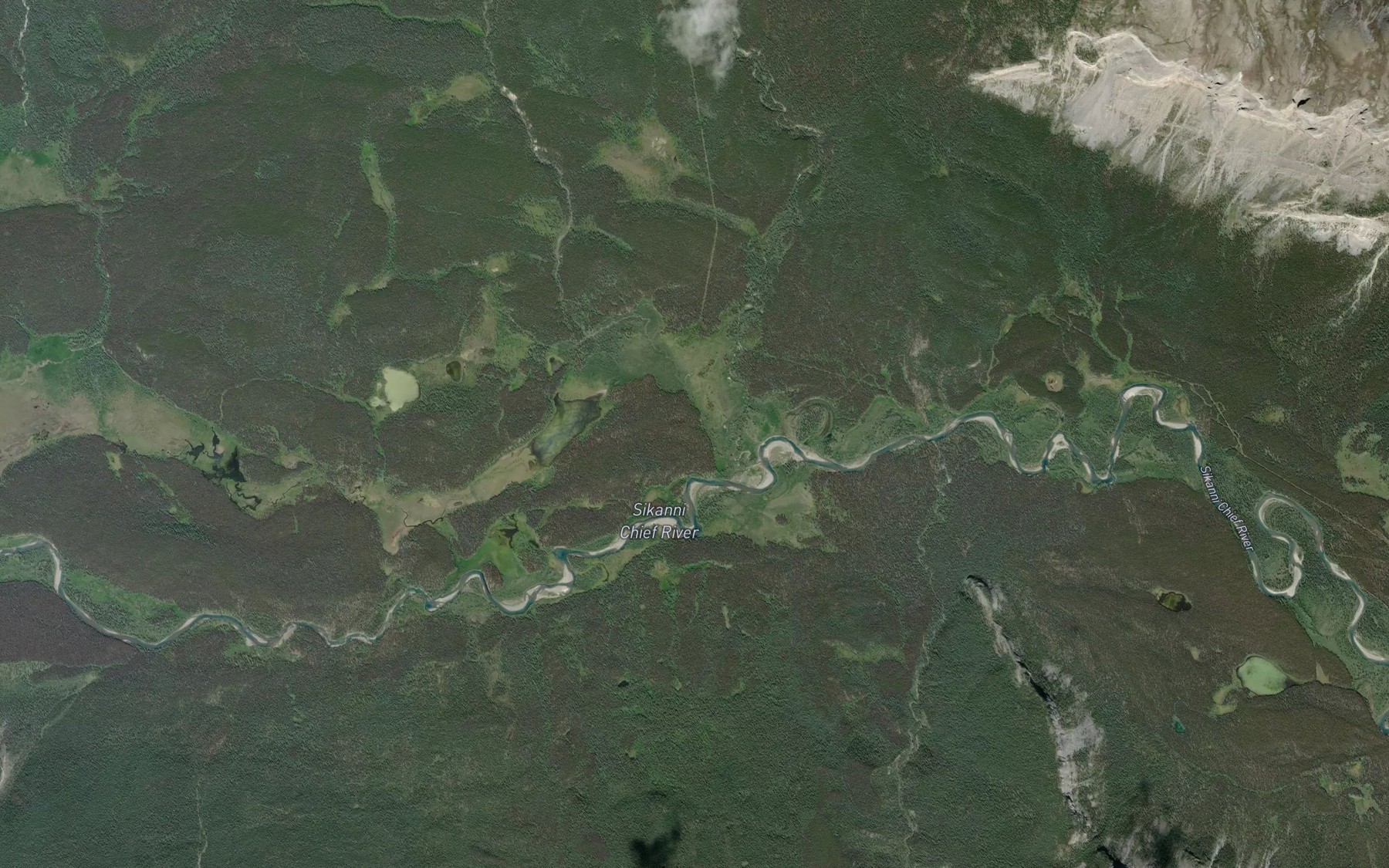 Satellite map of the Colledge Creek