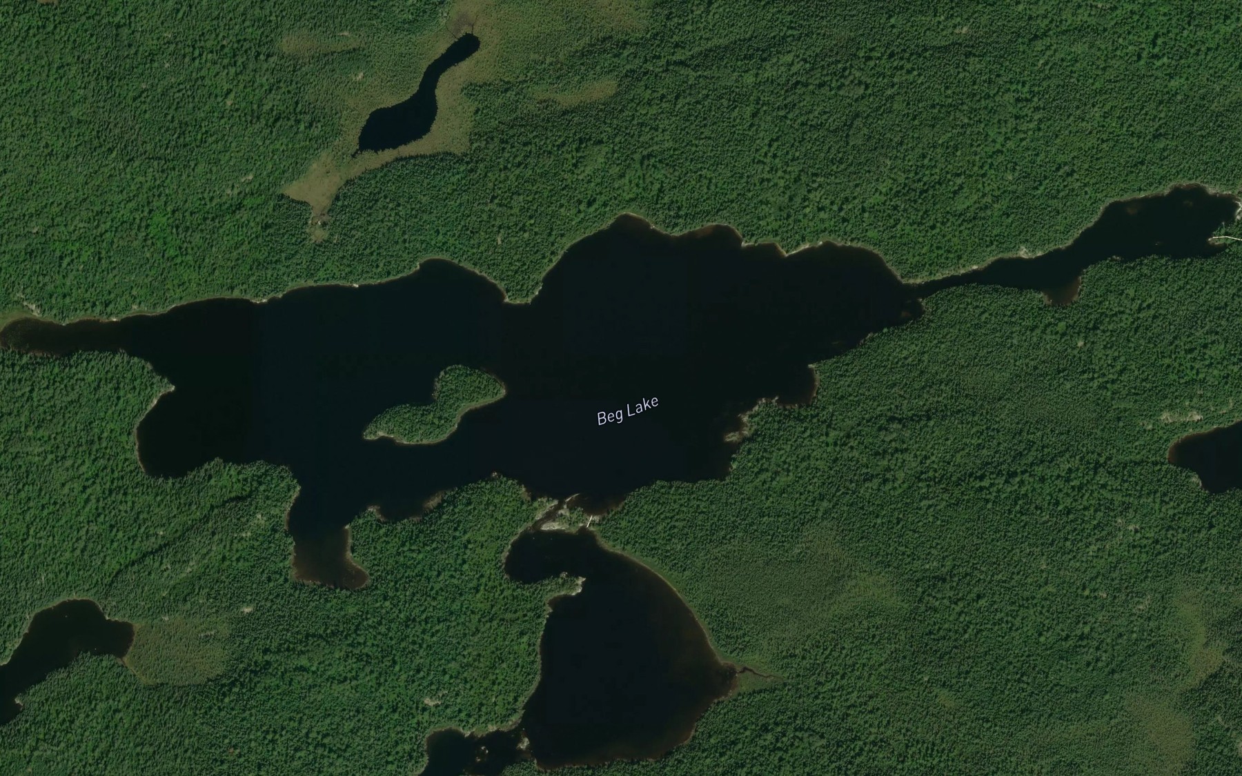 Satellite map of the Beg Lake