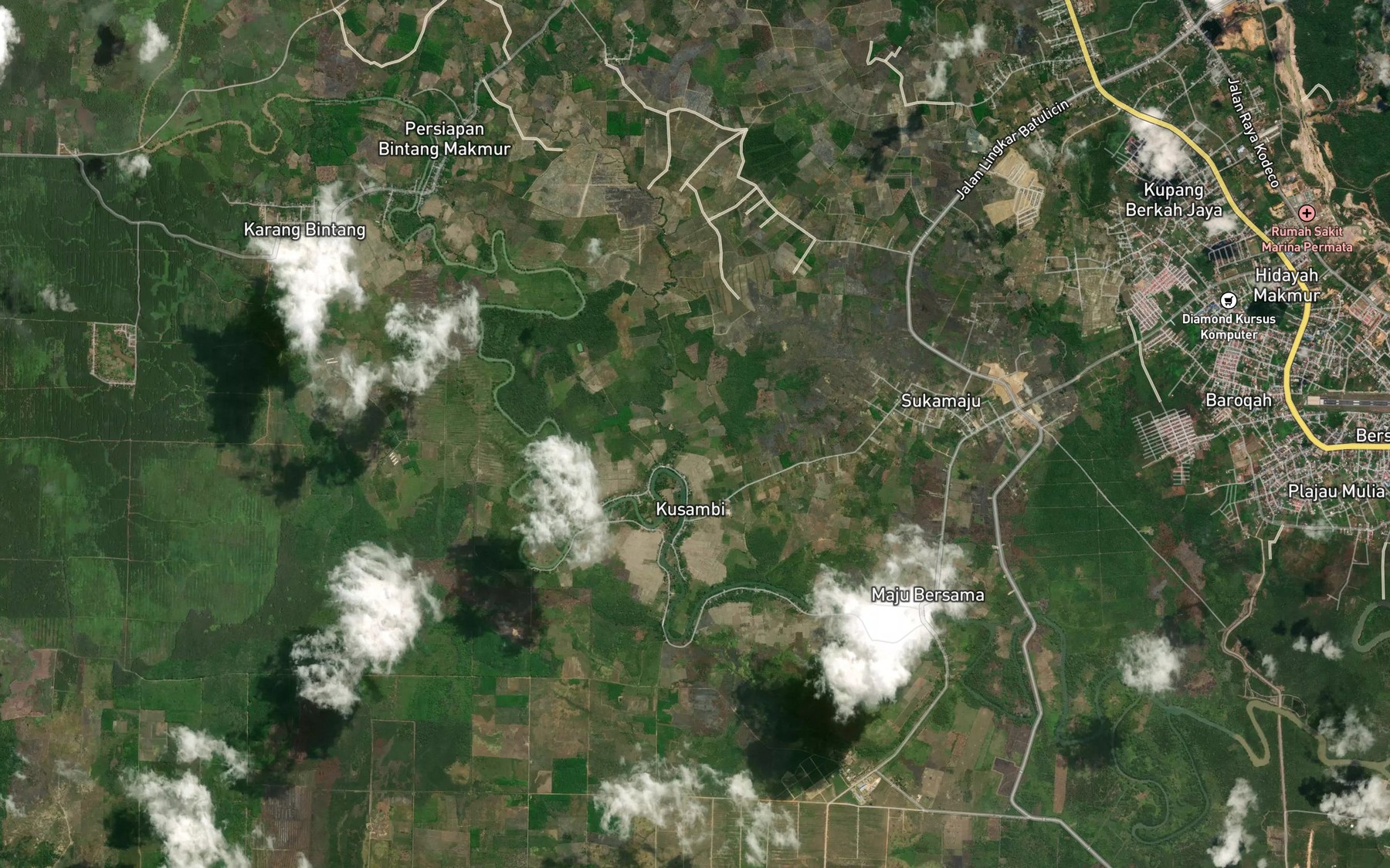 Satellite map of the Sungai Kosambi
