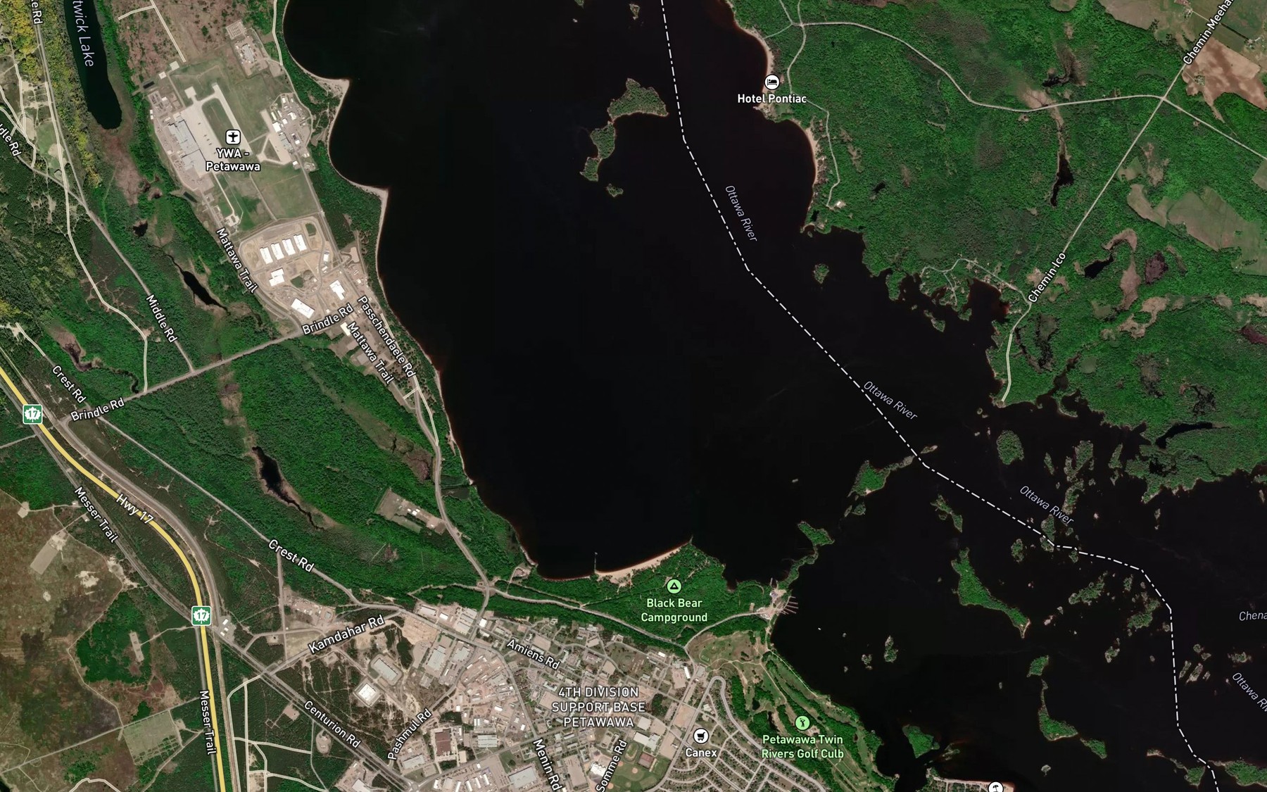 Satellite map of the Lamure Bay