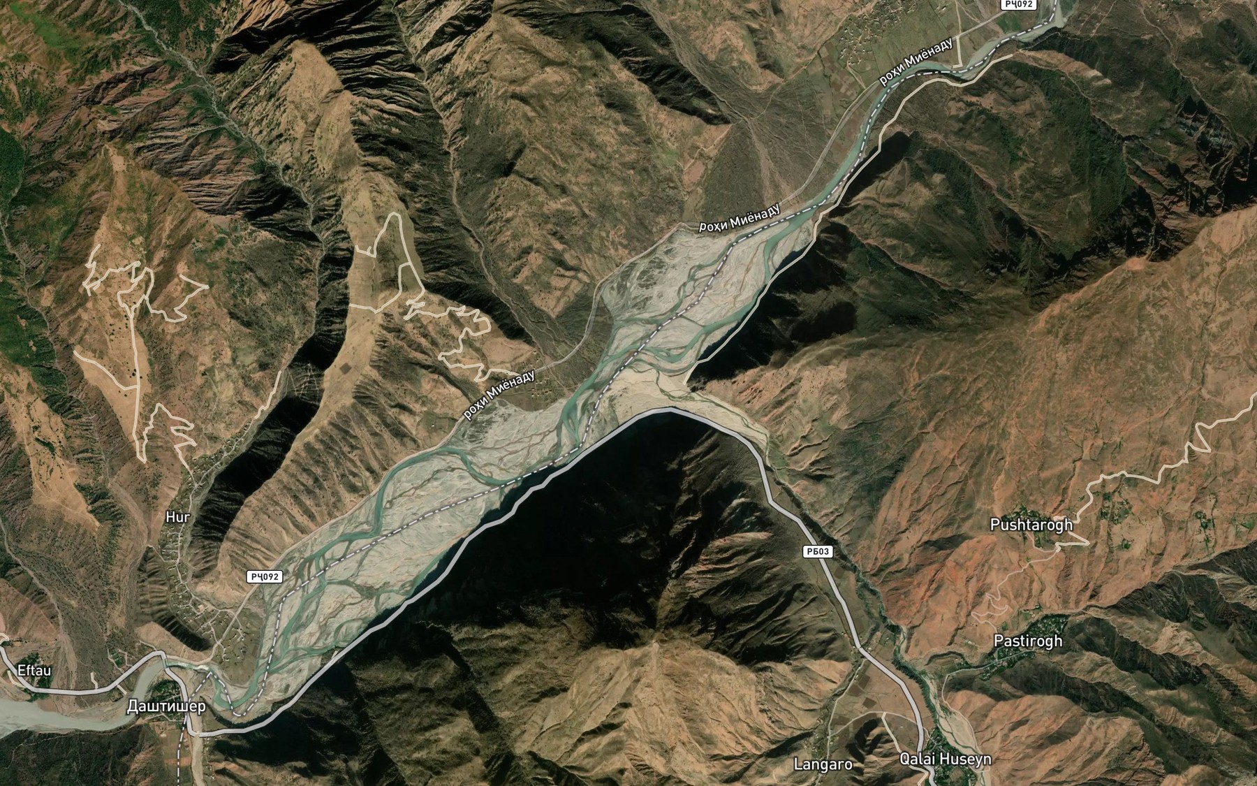 Satellite map of the Saryob