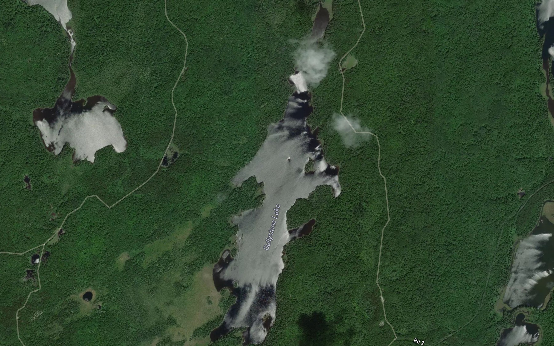 Satellite map of the Gullystone Lake