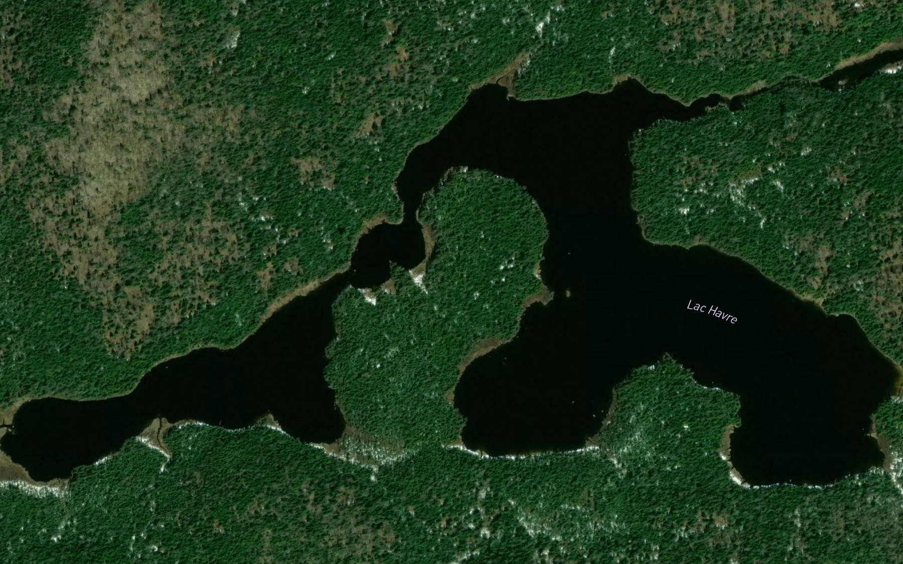 Satellite map of the Lac Havre