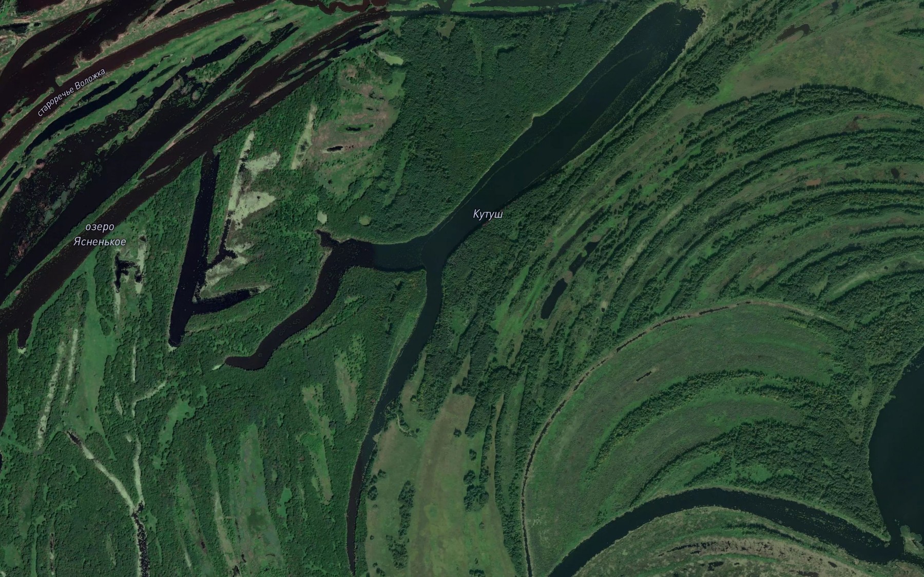 Satellite map of the Ozero Kutush