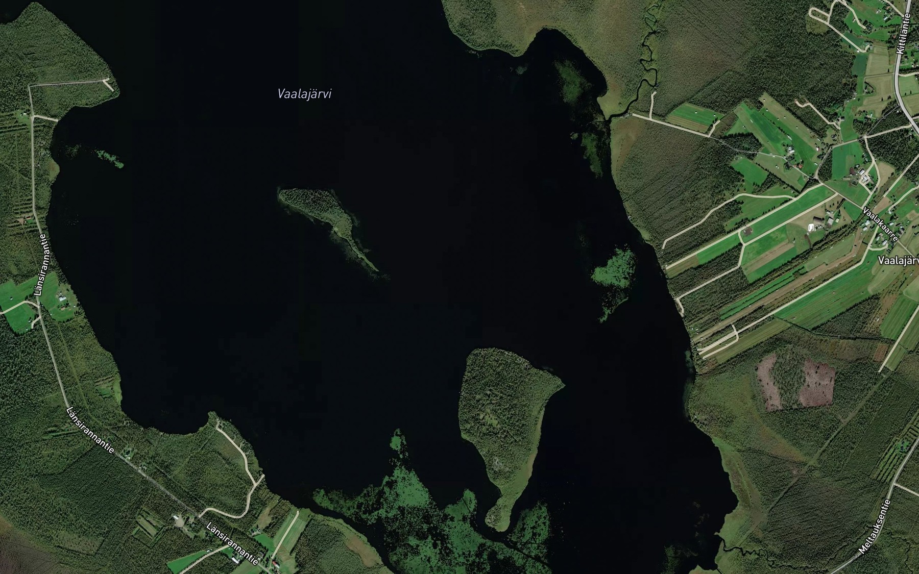 Satellite map of the Vaalajarvi