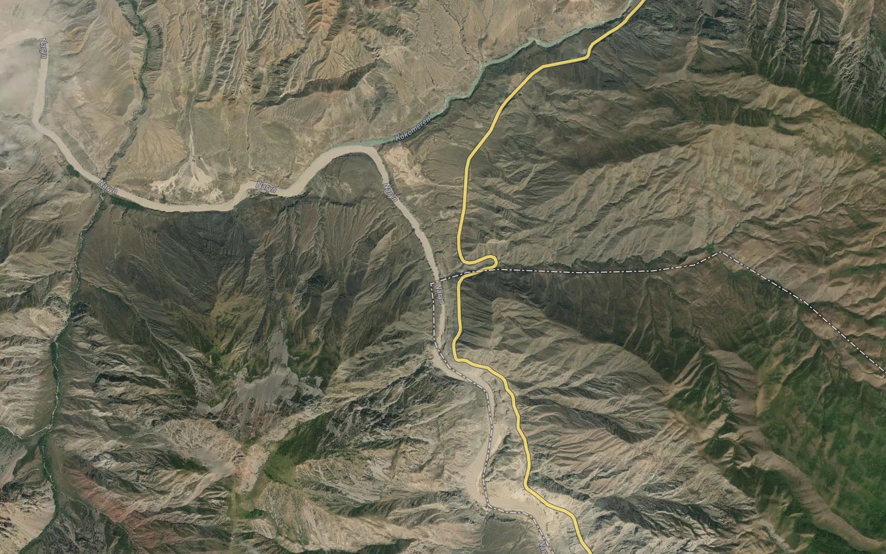 Satellite map of the Kara-Bulak