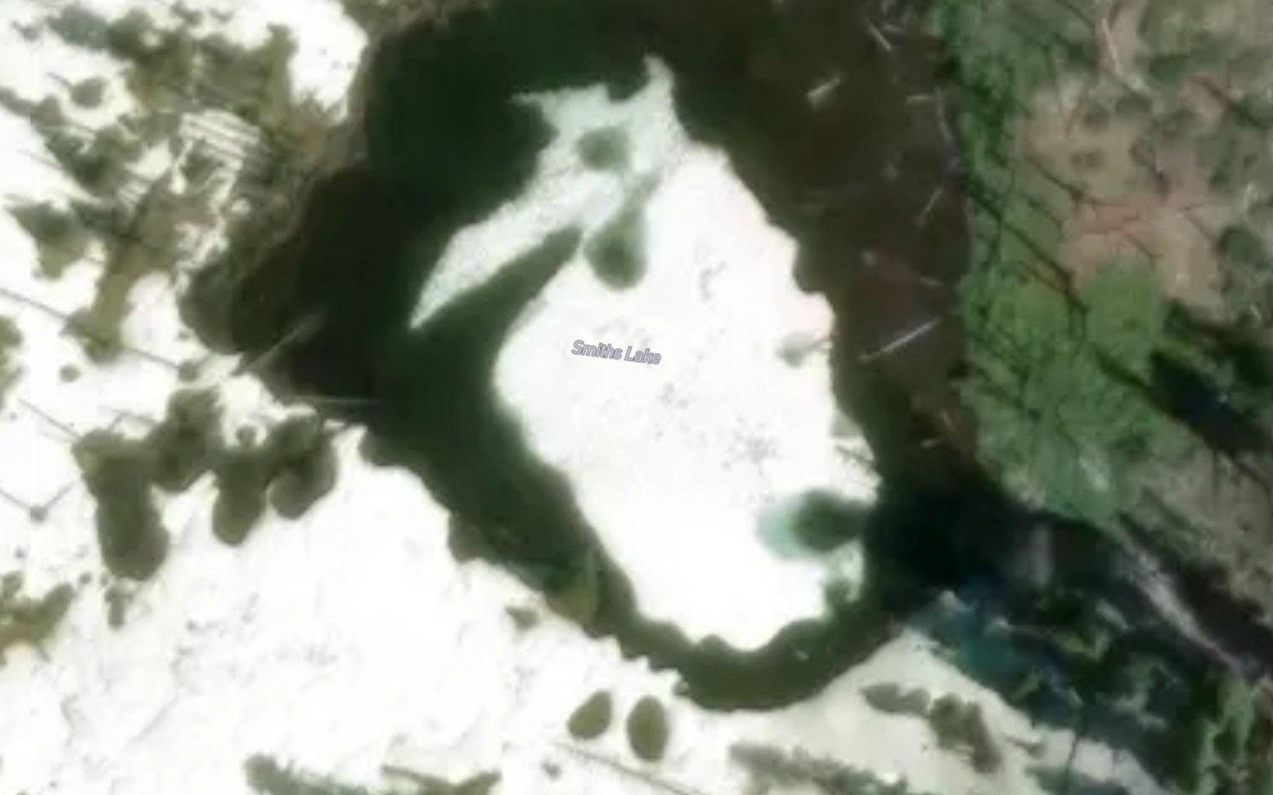 Satellite map of the Smiths Lake