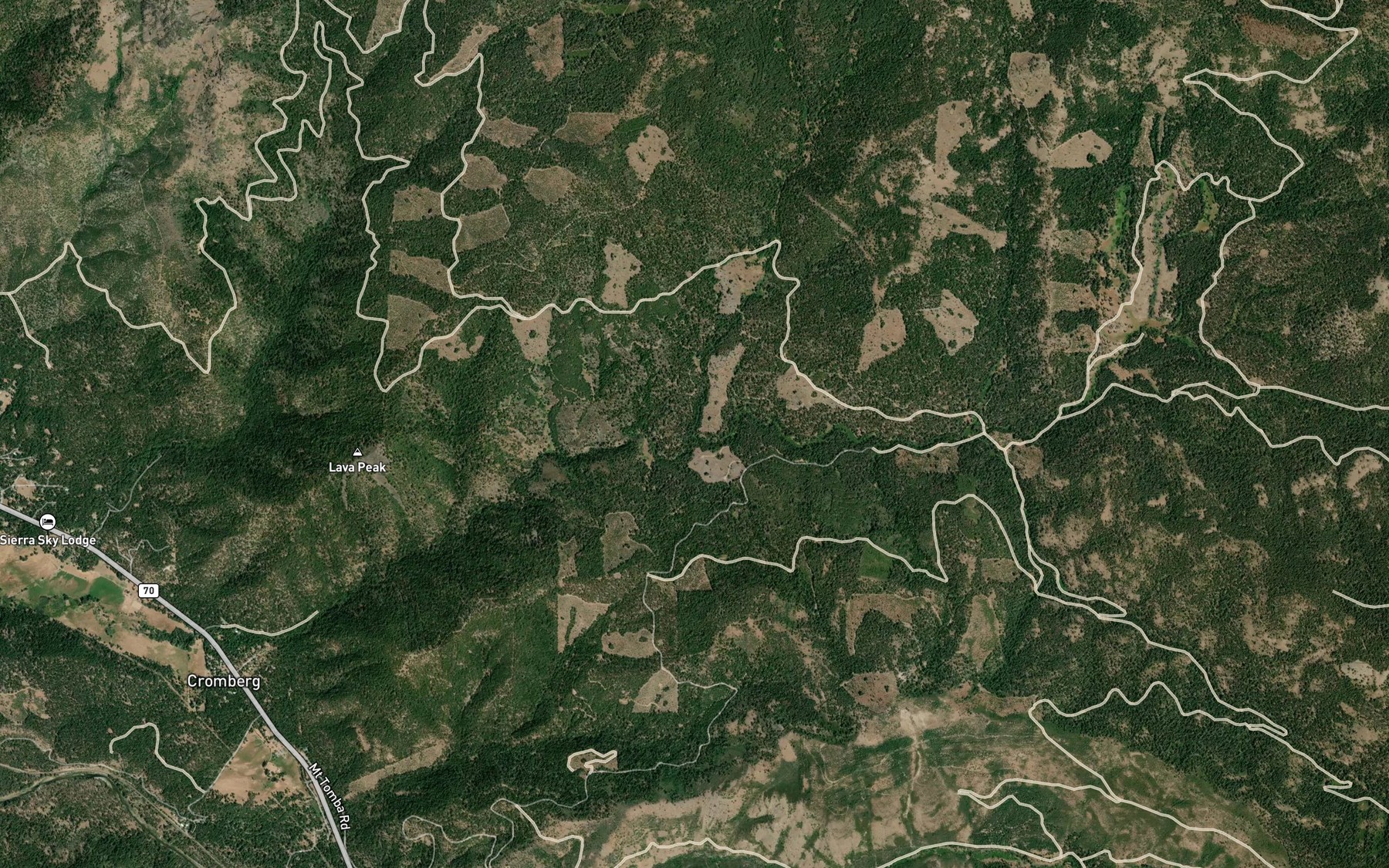 Satellite map of the Bull Run Creek