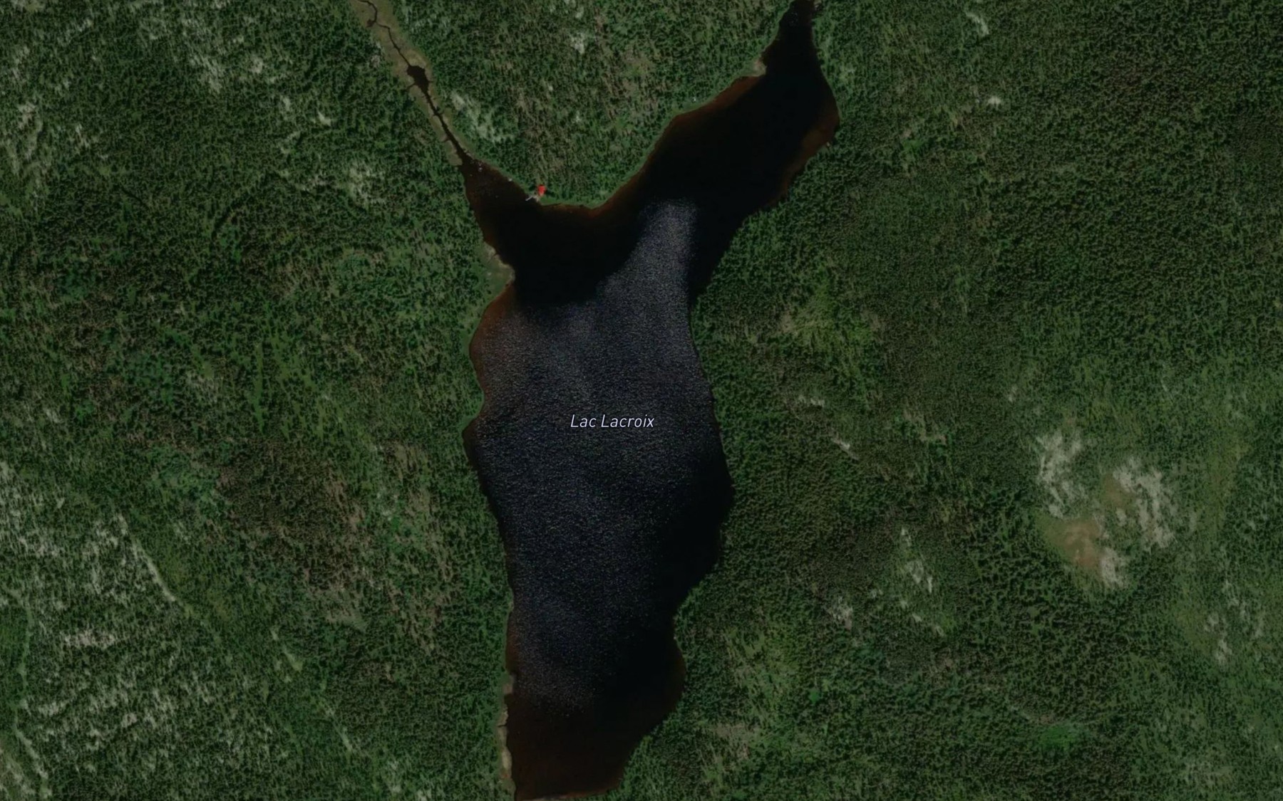 Satellite map of the Lac Lacroix