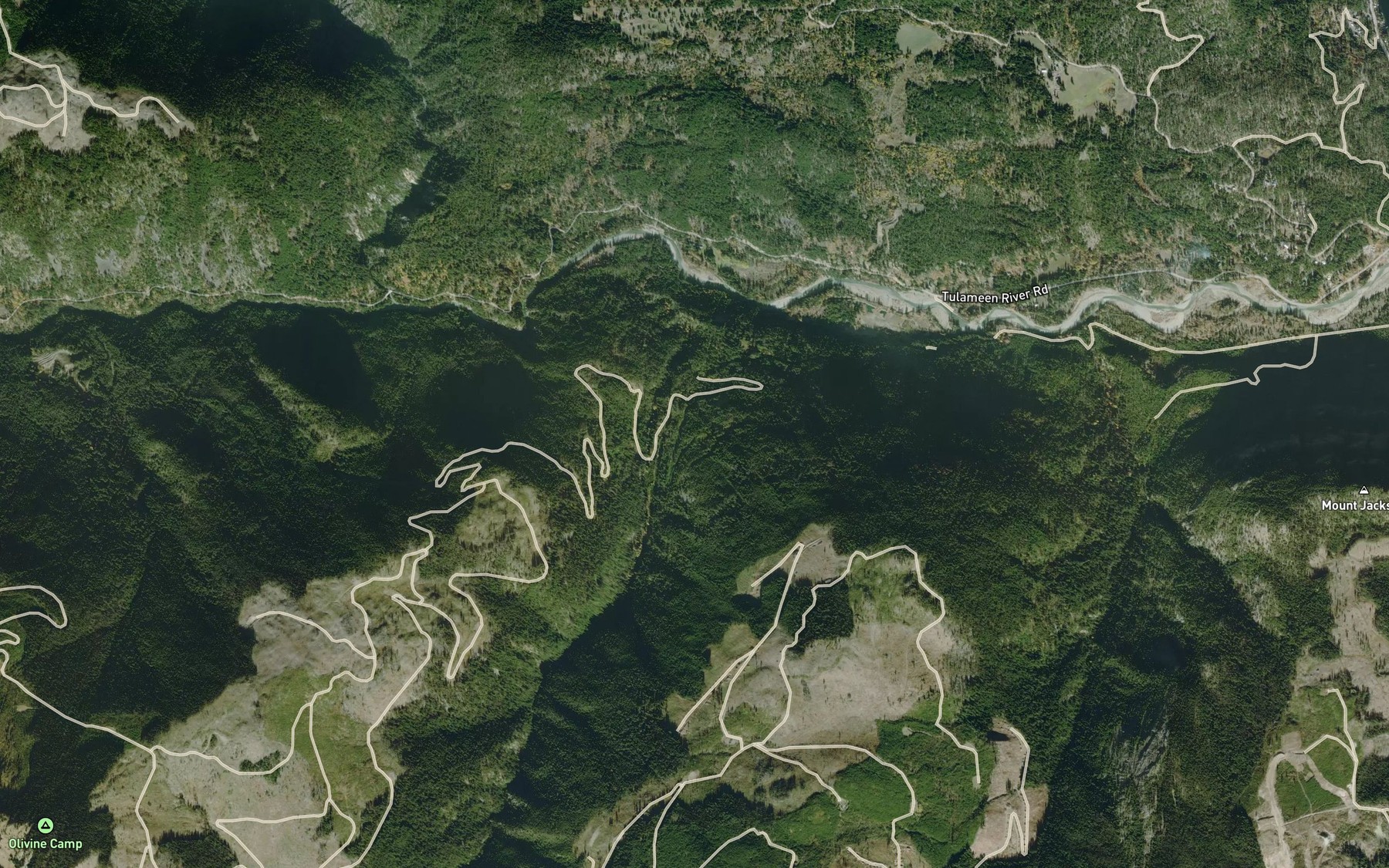 Satellite map of the Olivine Creek