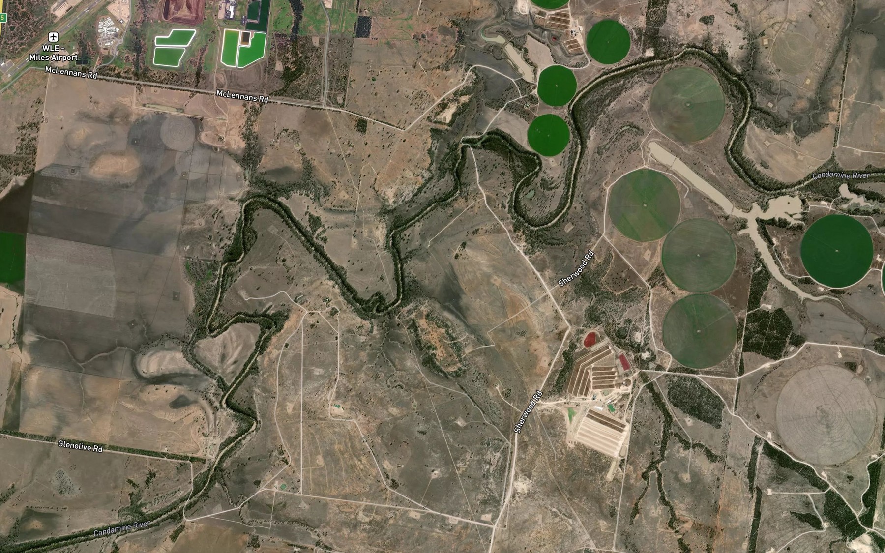 Satellite map of the Quin Gully