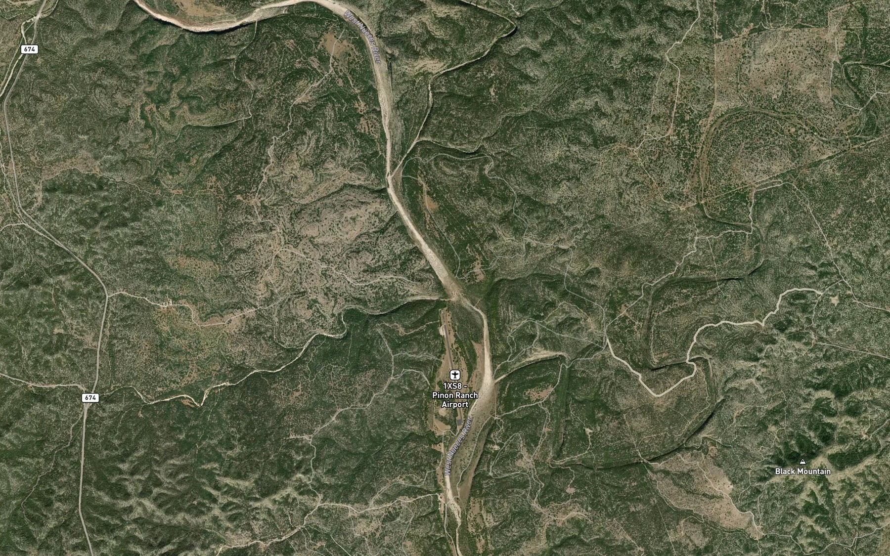 Satellite map of the Dobbs Run