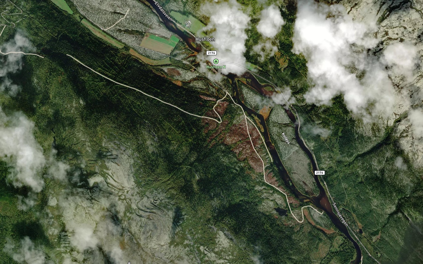 Satellite map of the Stakkmyrbekken