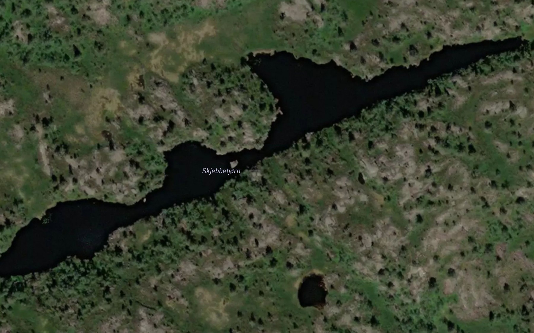Satellite map of the Skjebbetjorn