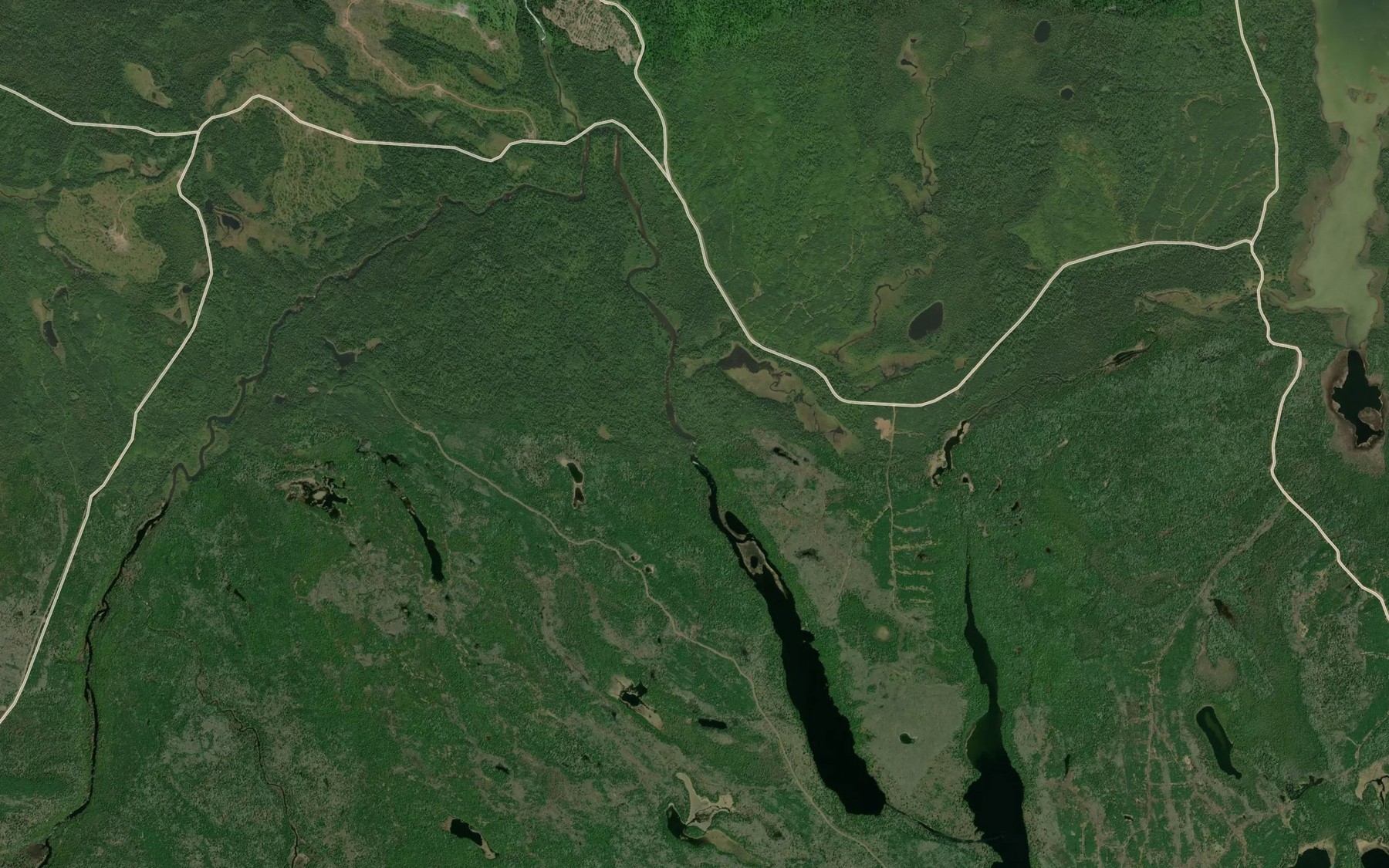 Satellite map of the Unknown Creek