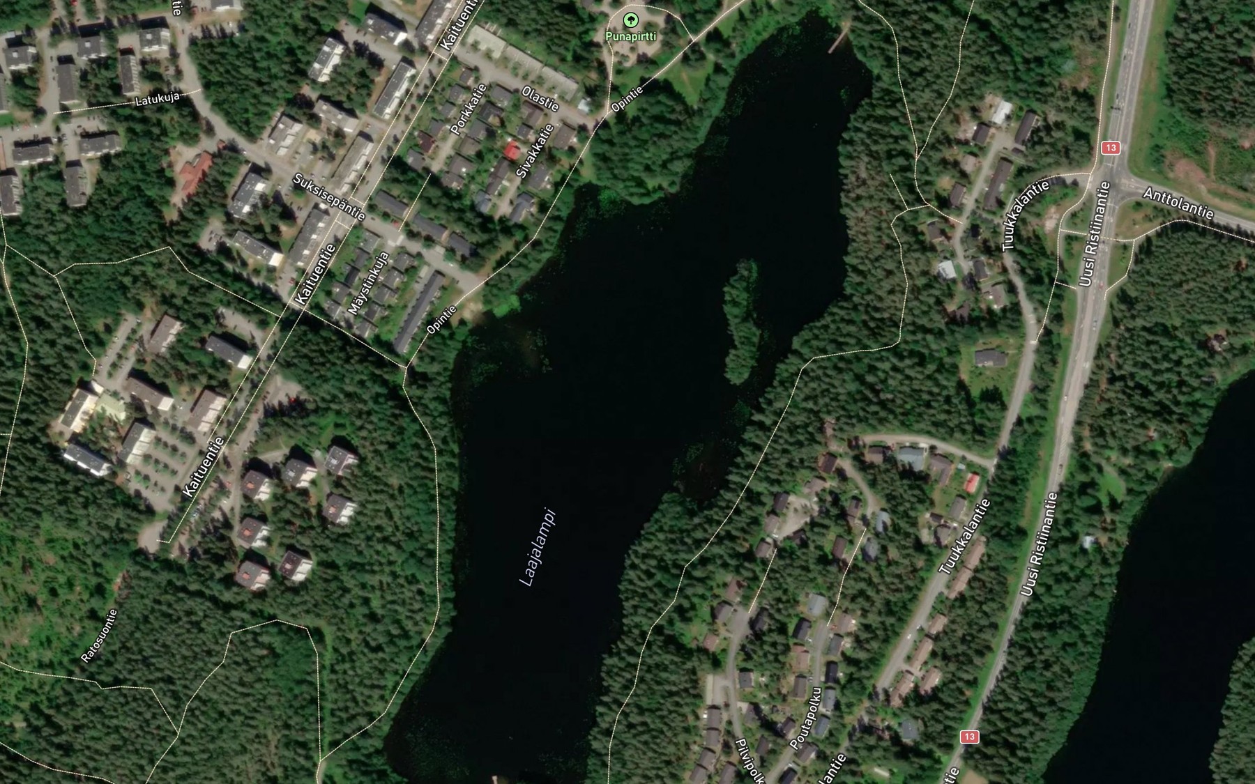 Satellite map of the Laajalampi