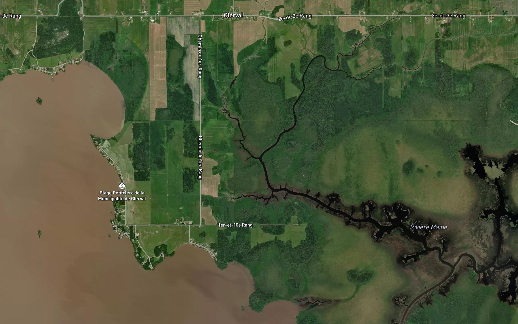 Satellite map of the Cours d'eau Veillette