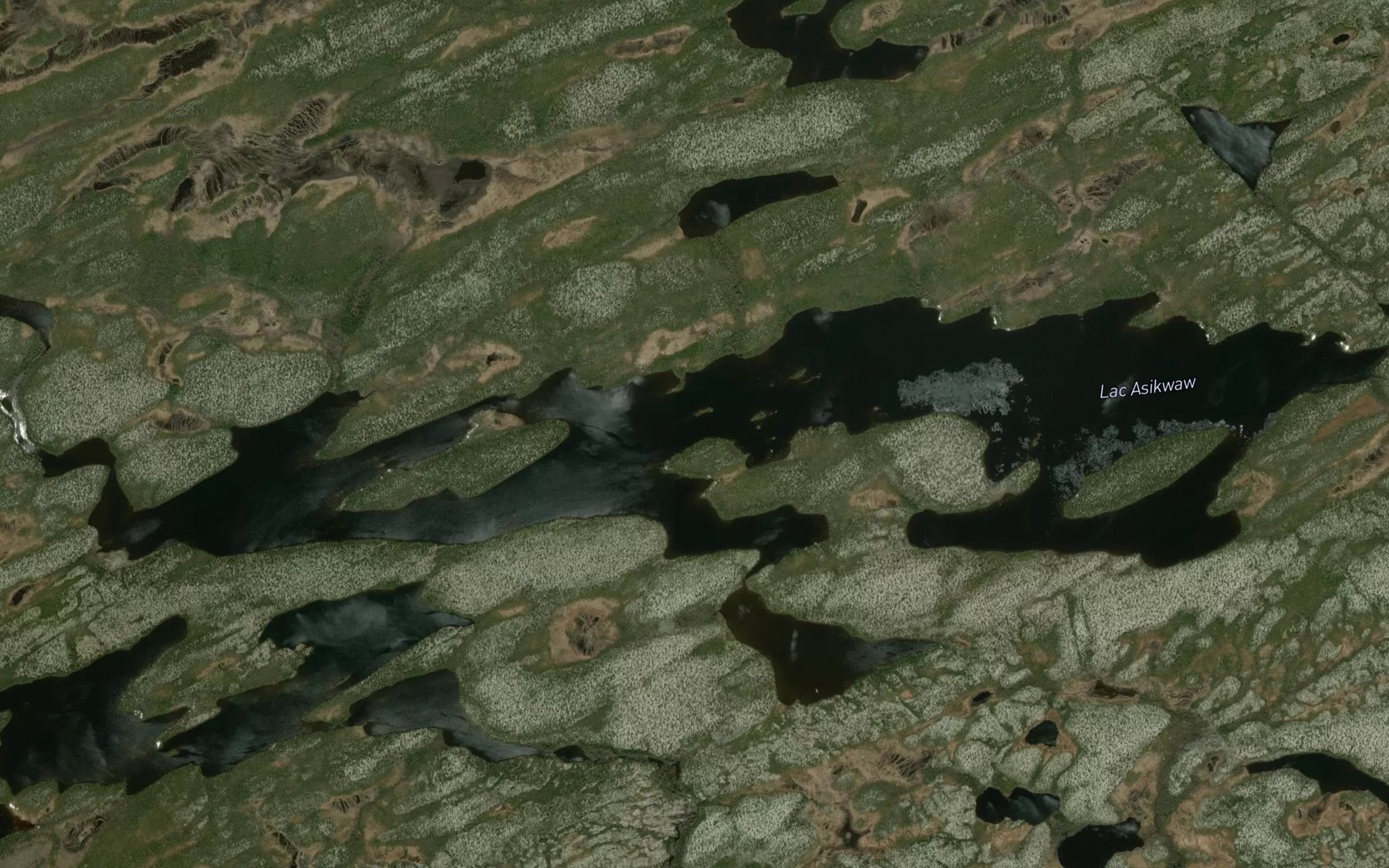 Satellite map of the Lac Asikwaw