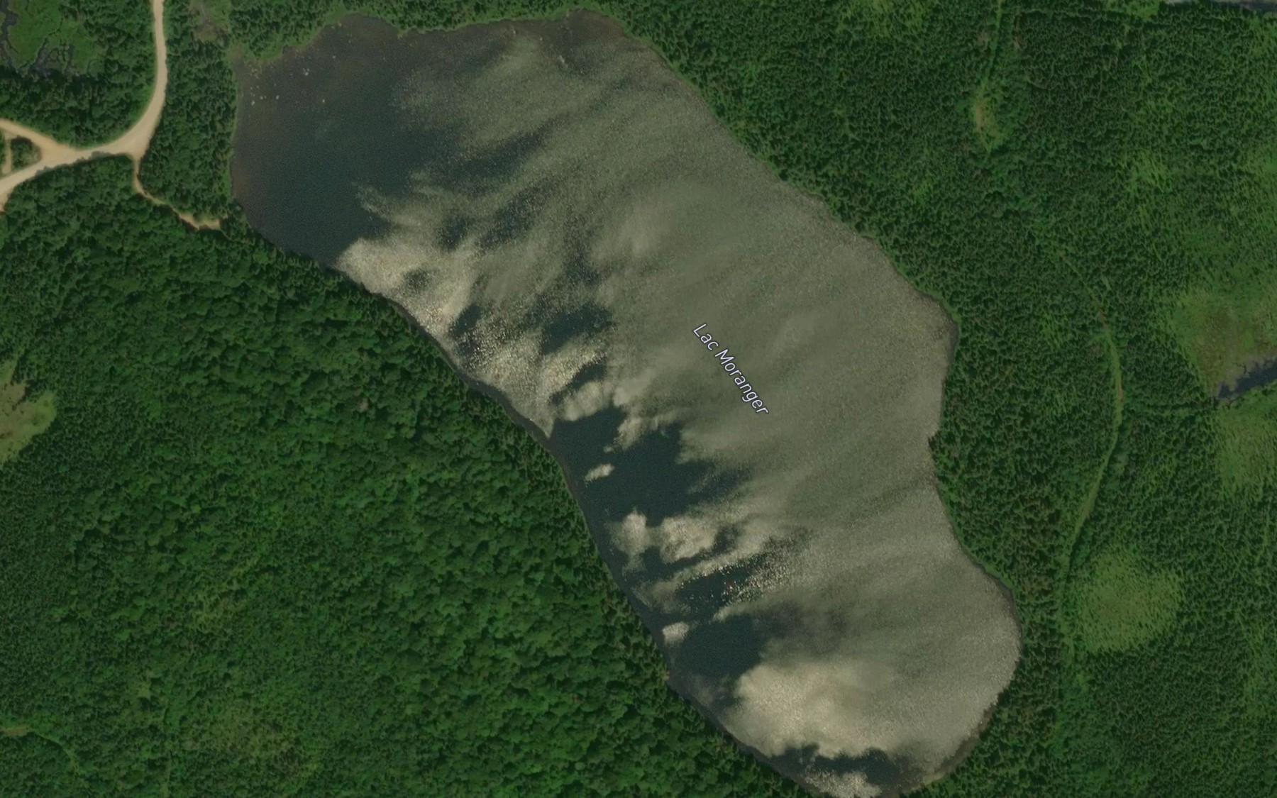 Satellite map of the Lac Moranger