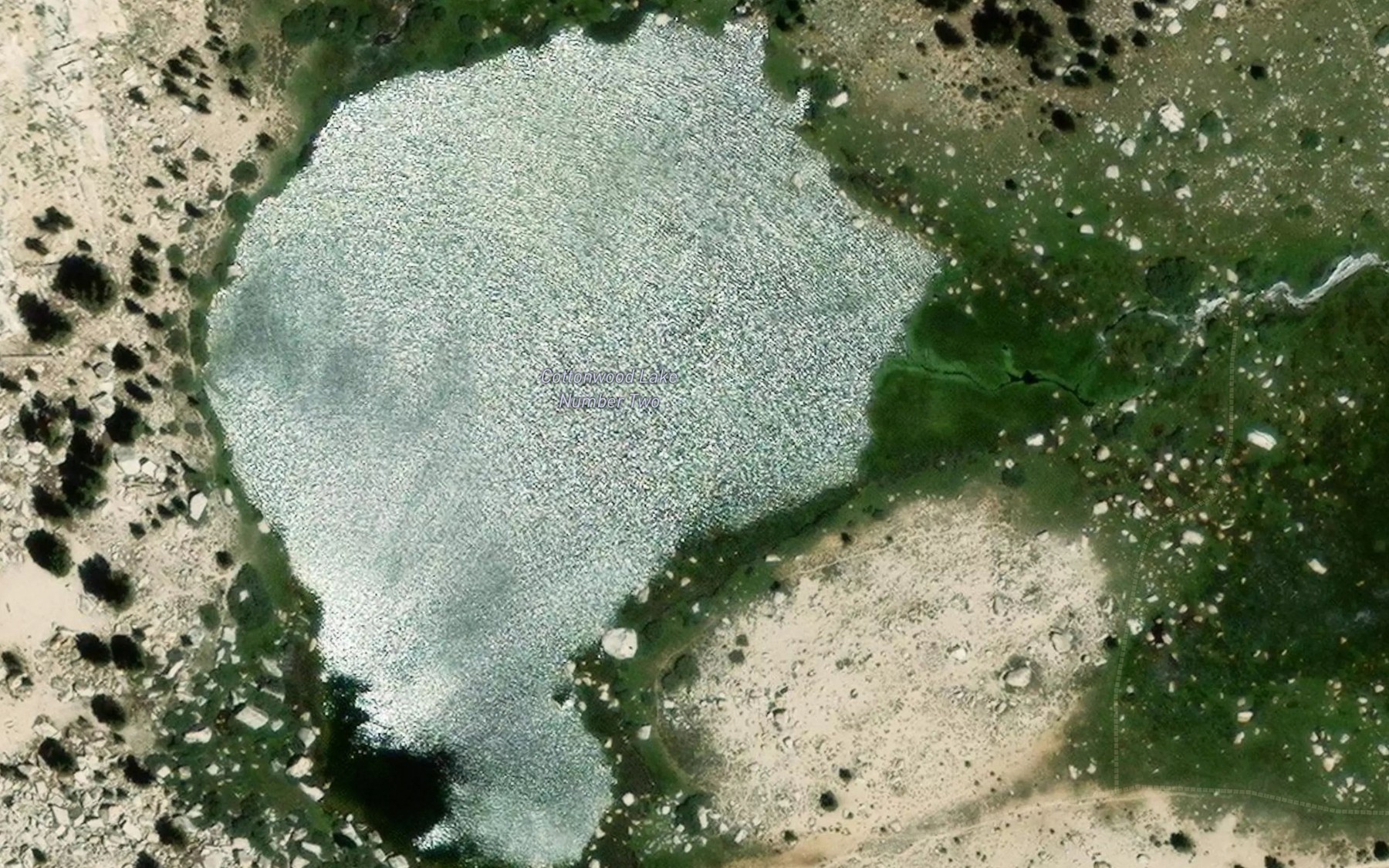 Satellite map of the Cottonwood Lake Number Two