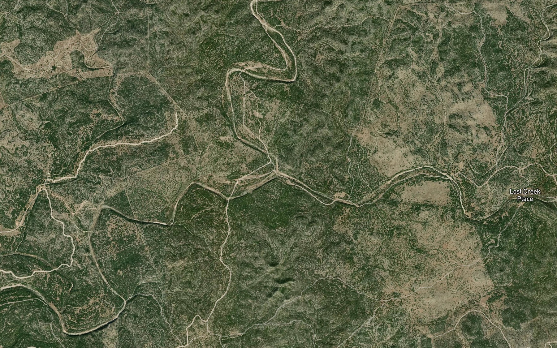 Satellite map of the Lost Creek