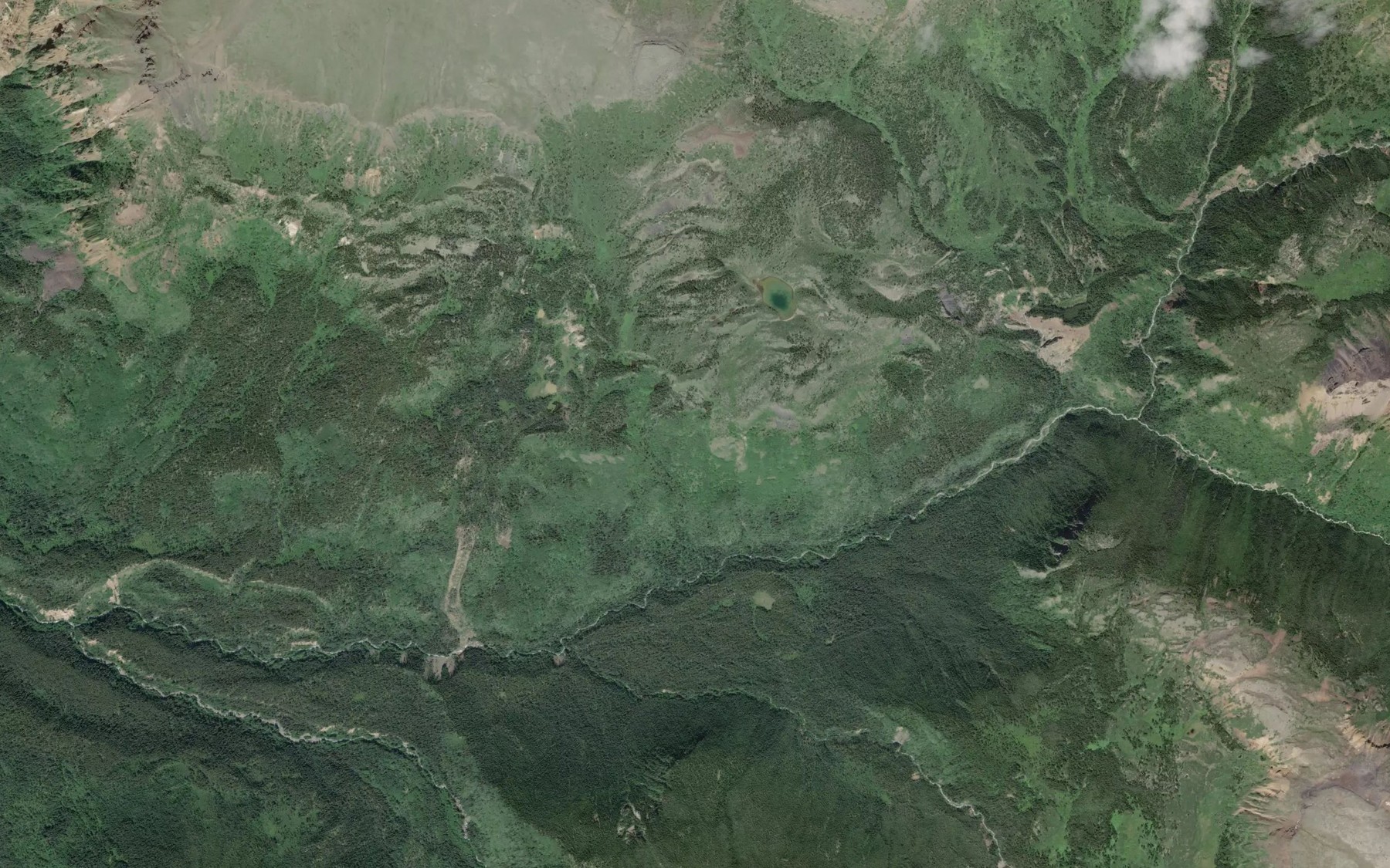 Satellite map of the Flyin Creek