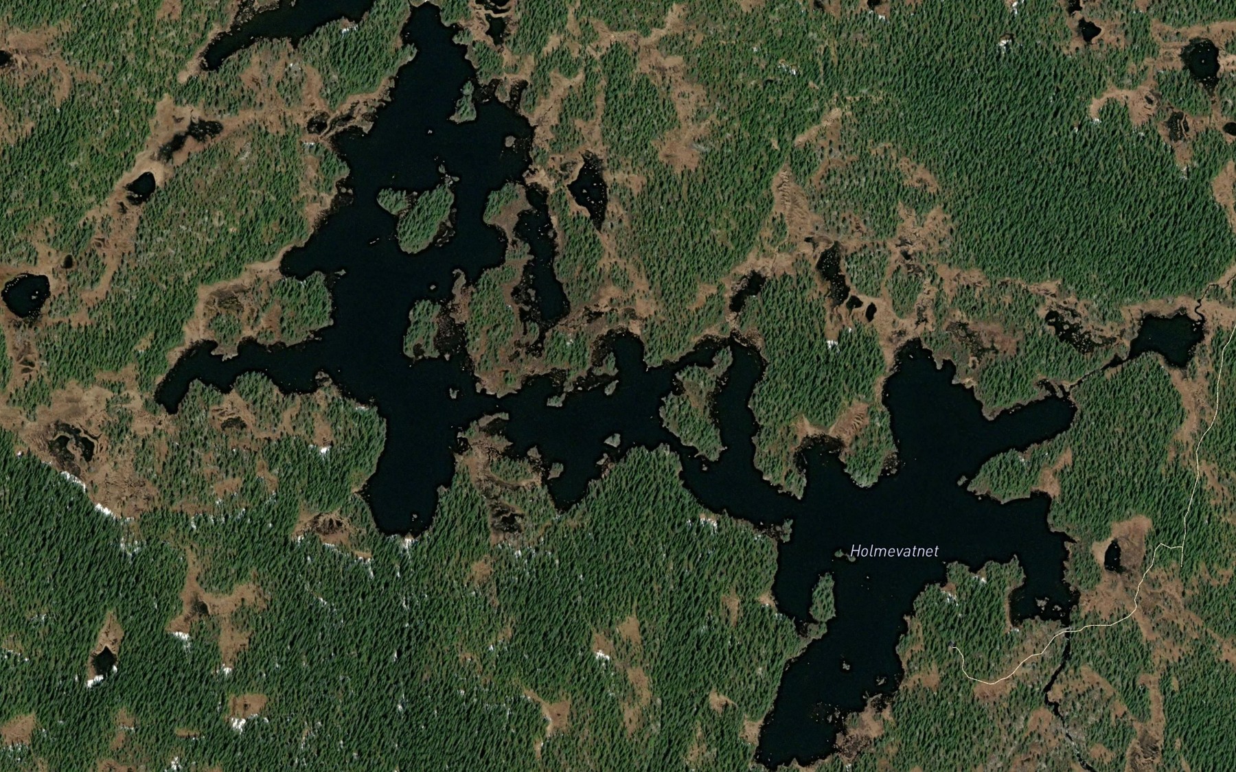 Satellite map of the Holmevatnet