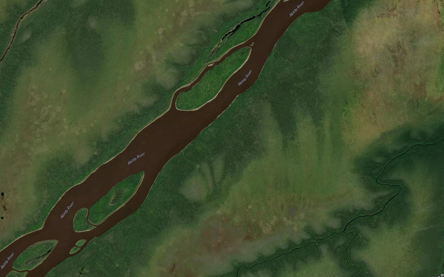 Satellite map of the Sugar Rapids