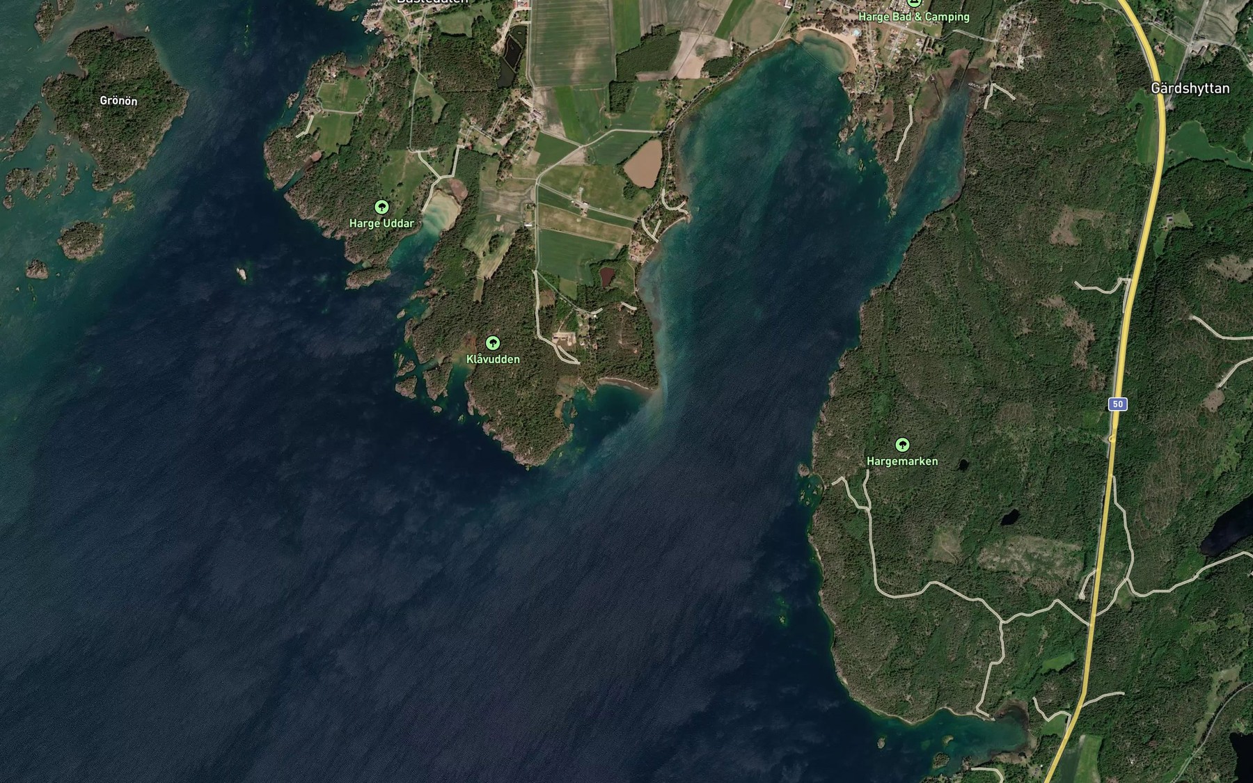 Satellite map of the Hargeviken