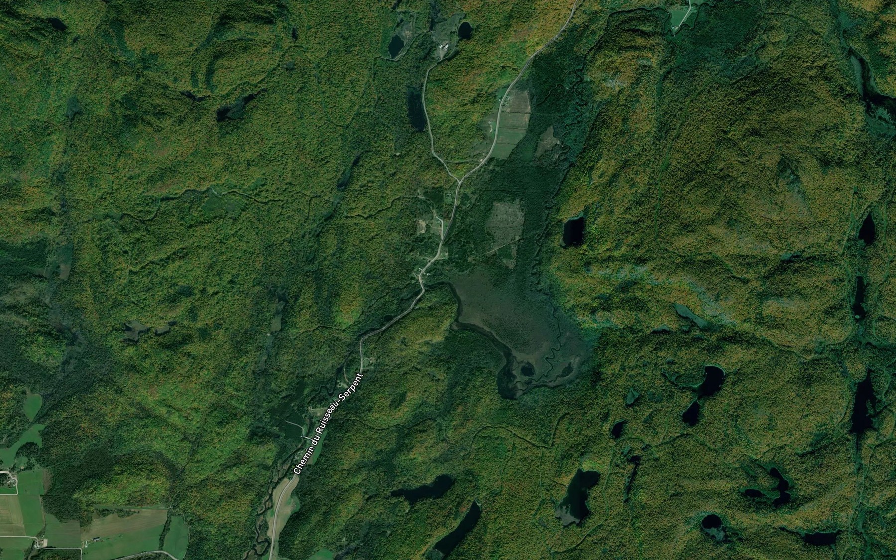 Satellite map of the Ruisseau du Pimbina