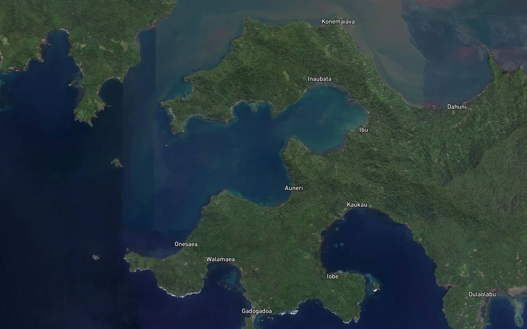 Satellite map of the Kelosa Bay