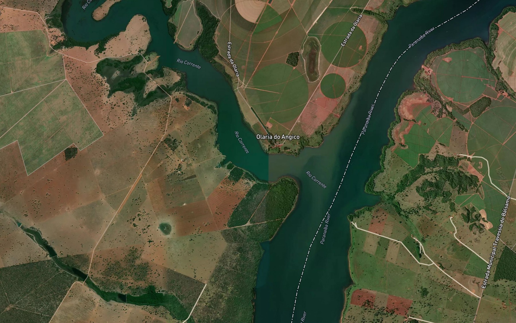 Satellite map of the Rio Corrente