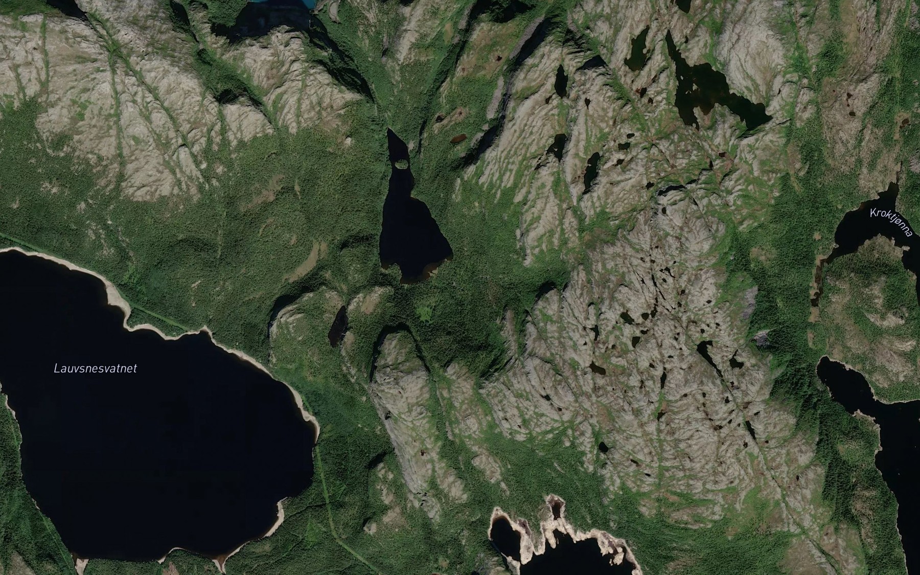 Satellite map of the Fossen