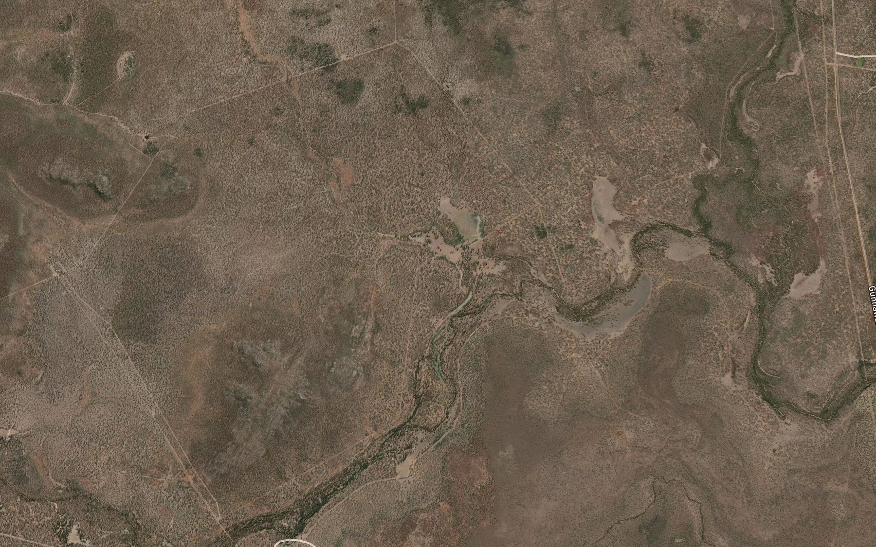 Satellite map of the Poison Creek
