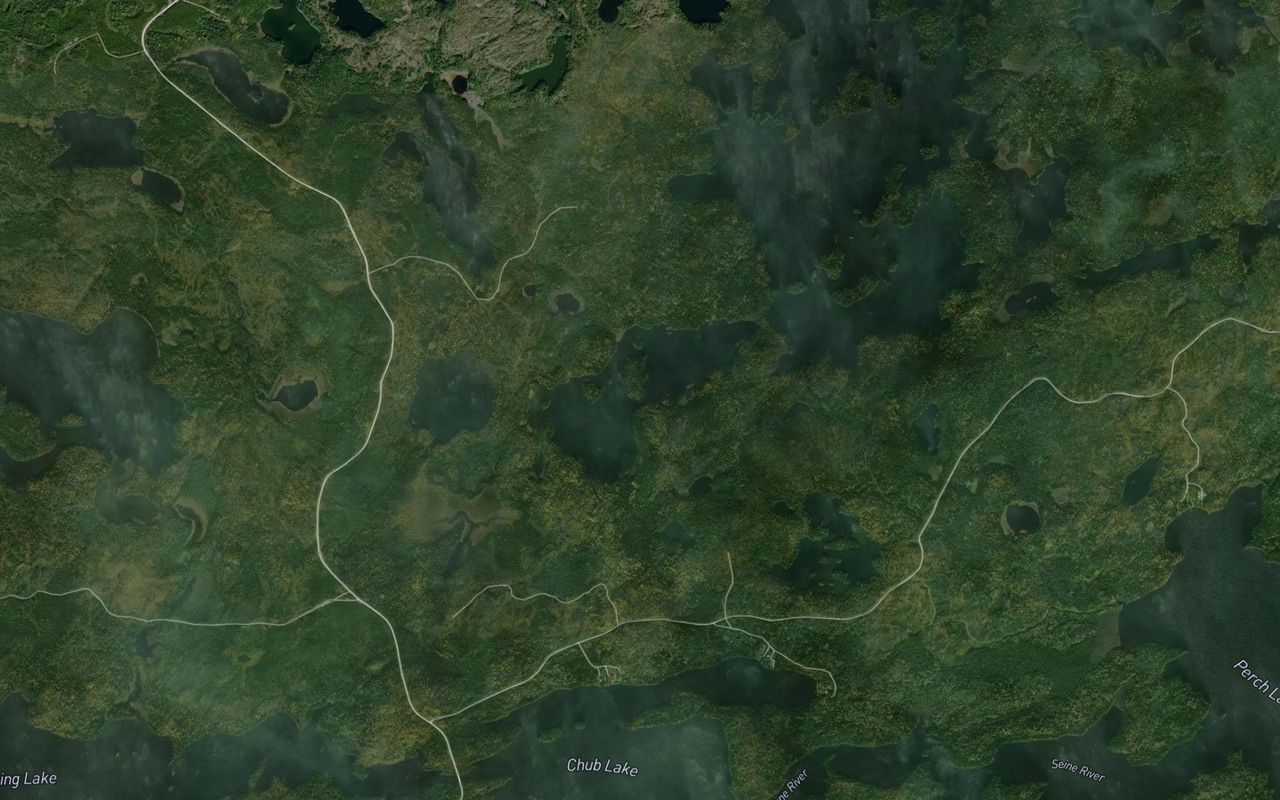 Satellite map of the Milk Lake