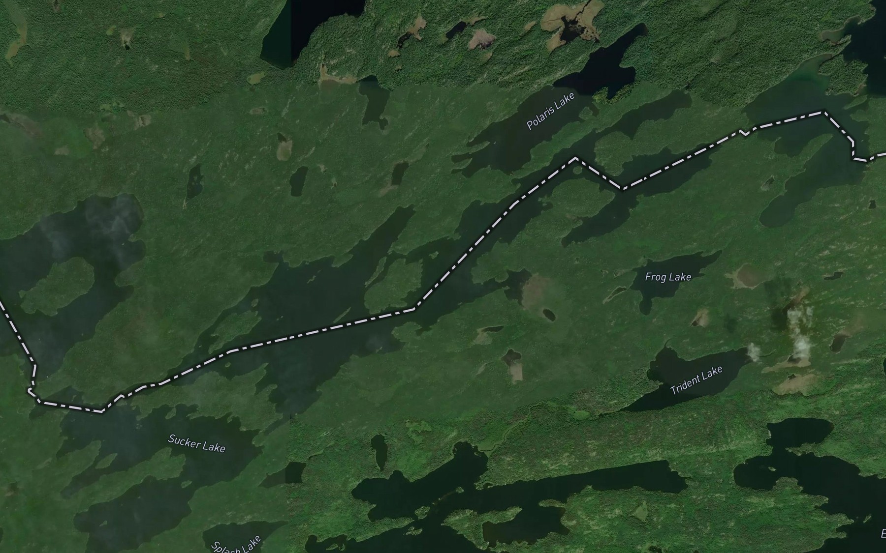 Satellite map of the Birch Lake