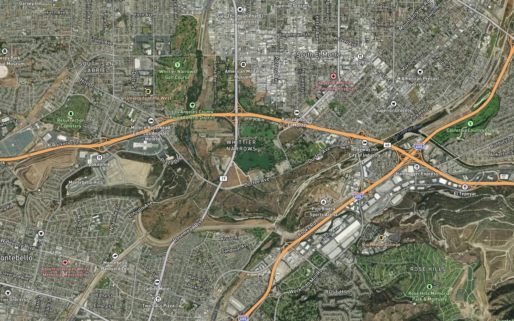 Satellite map of the Spot 9