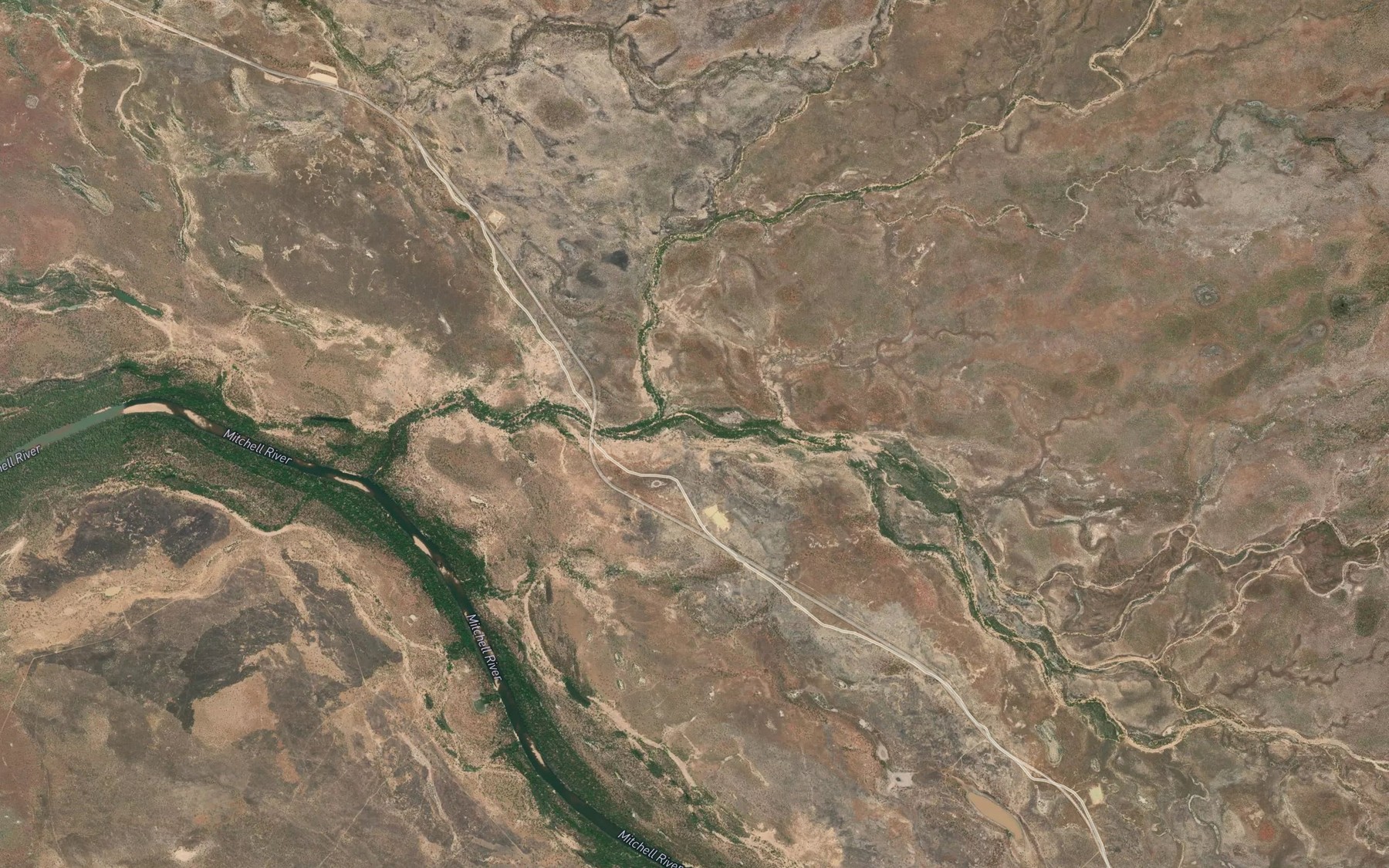 Satellite map of the Bottle Creek
