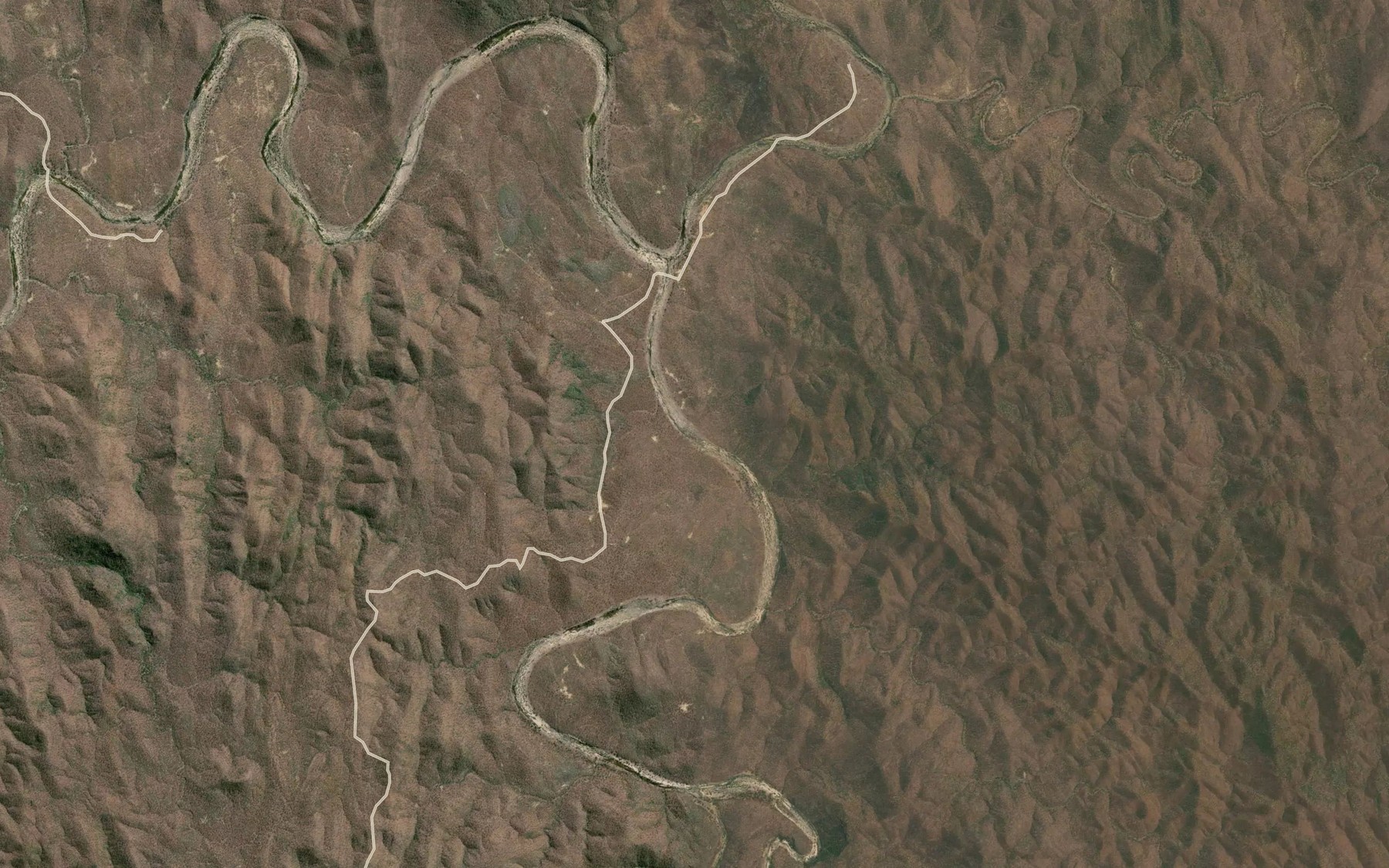 Satellite map of the East Hodgkinson River