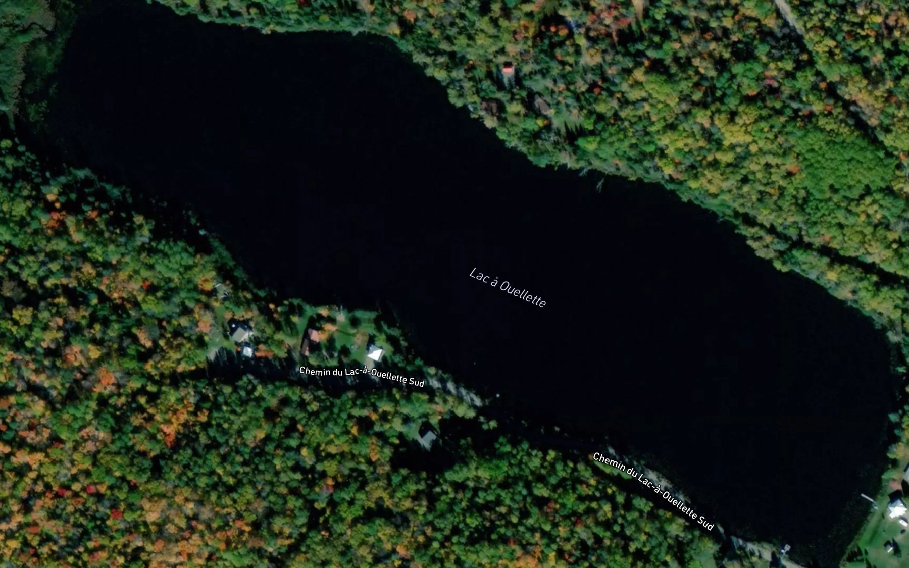 Satellite map of the Lac a Ouellette