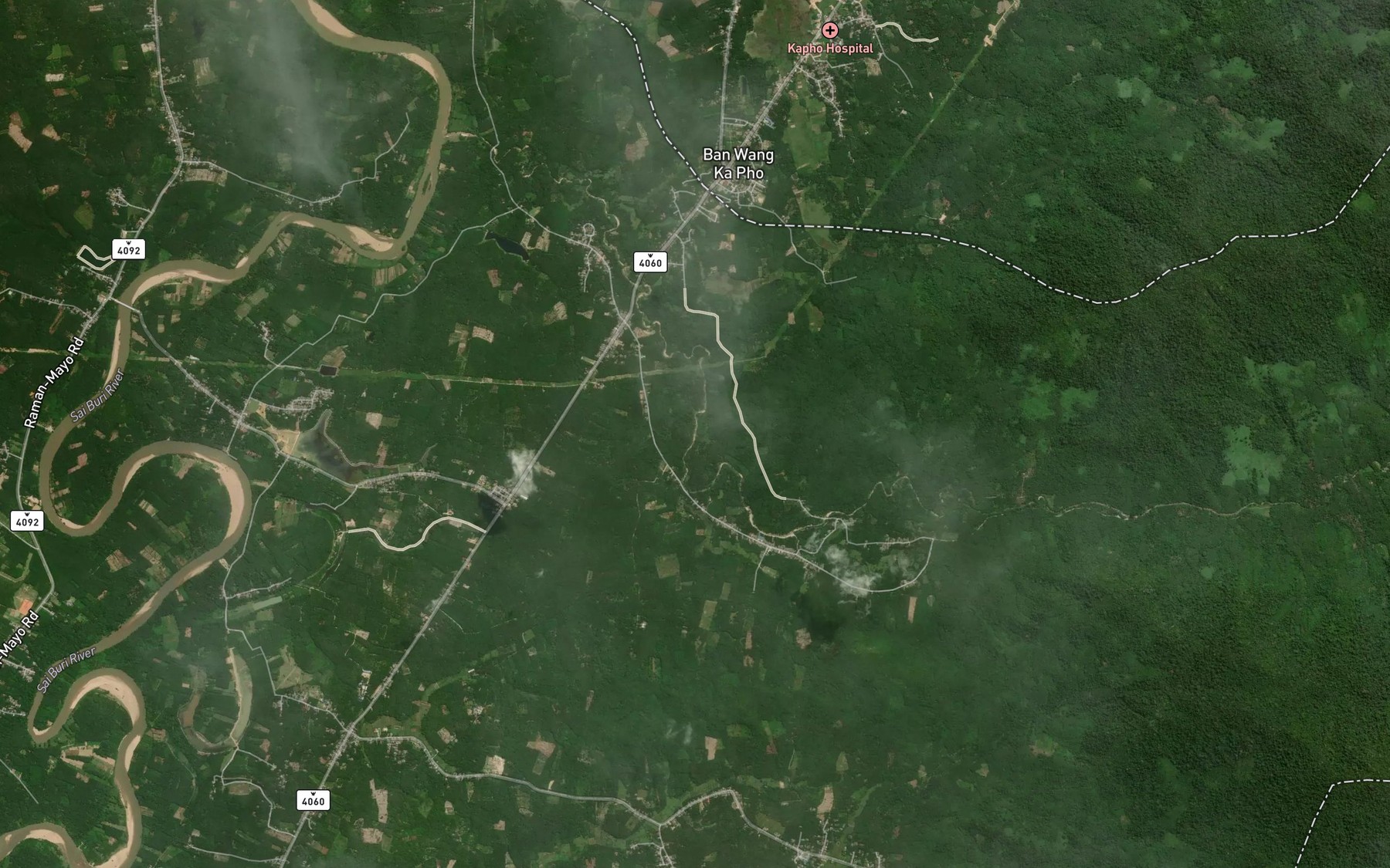 Satellite map of the Khlong Pa Tae Ra Yo
