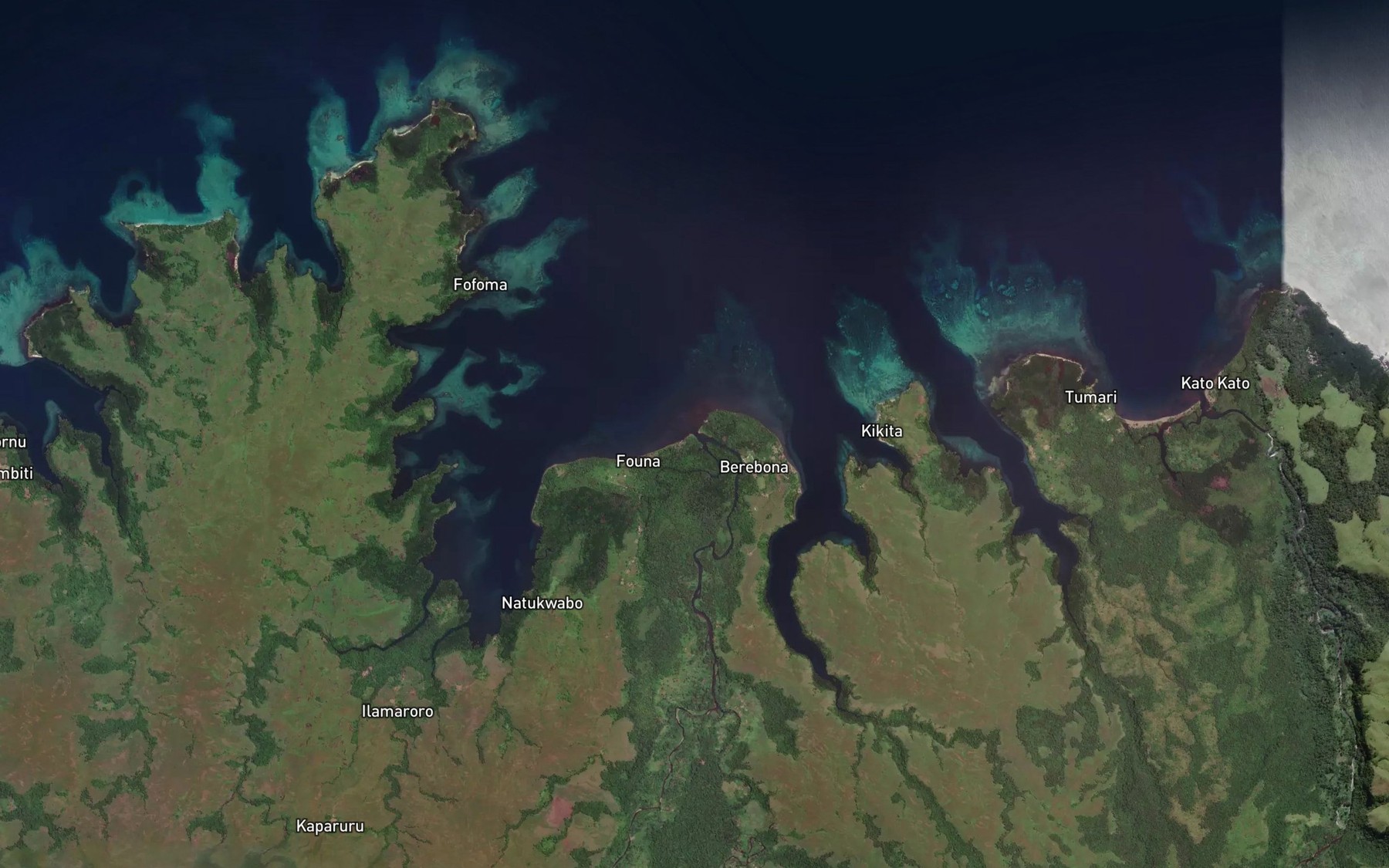 Satellite map of the Berubona Creek