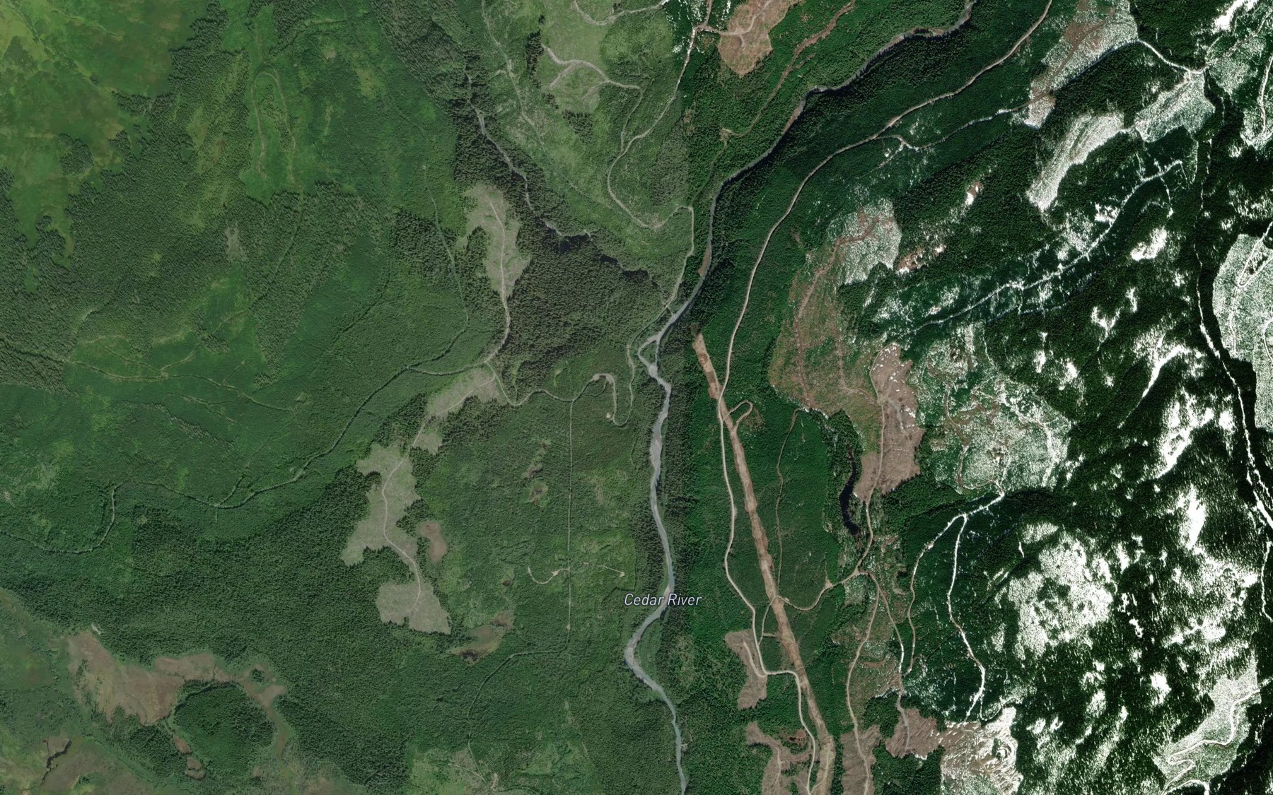 Satellite map of the Sterling Creek