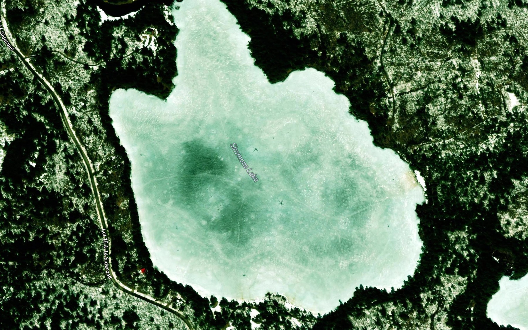 Satellite map of the Simmons Lake