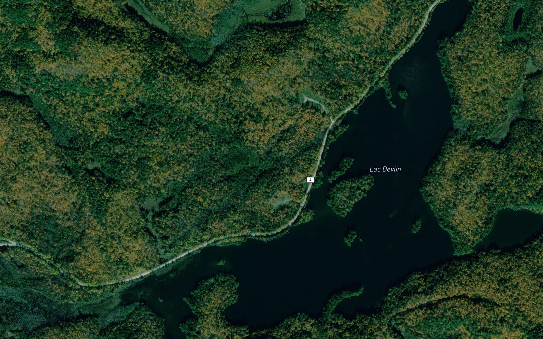Satellite map of the Lac Devlin