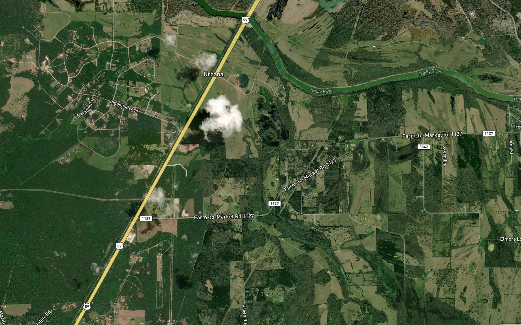 Satellite map of the Fish Branch