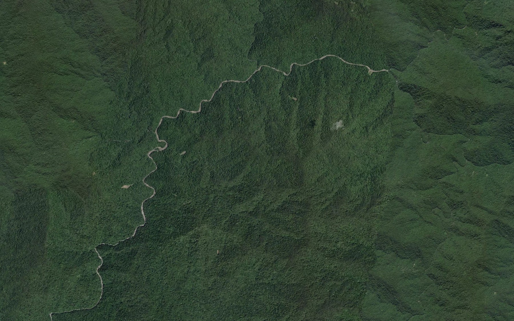 Satellite map of the Roguoia Creek