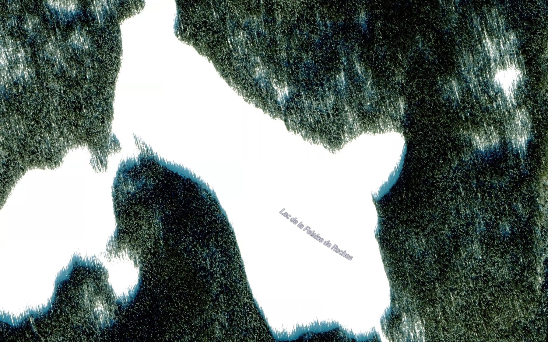 Satellite map of the Lac de la Falaise de Roches