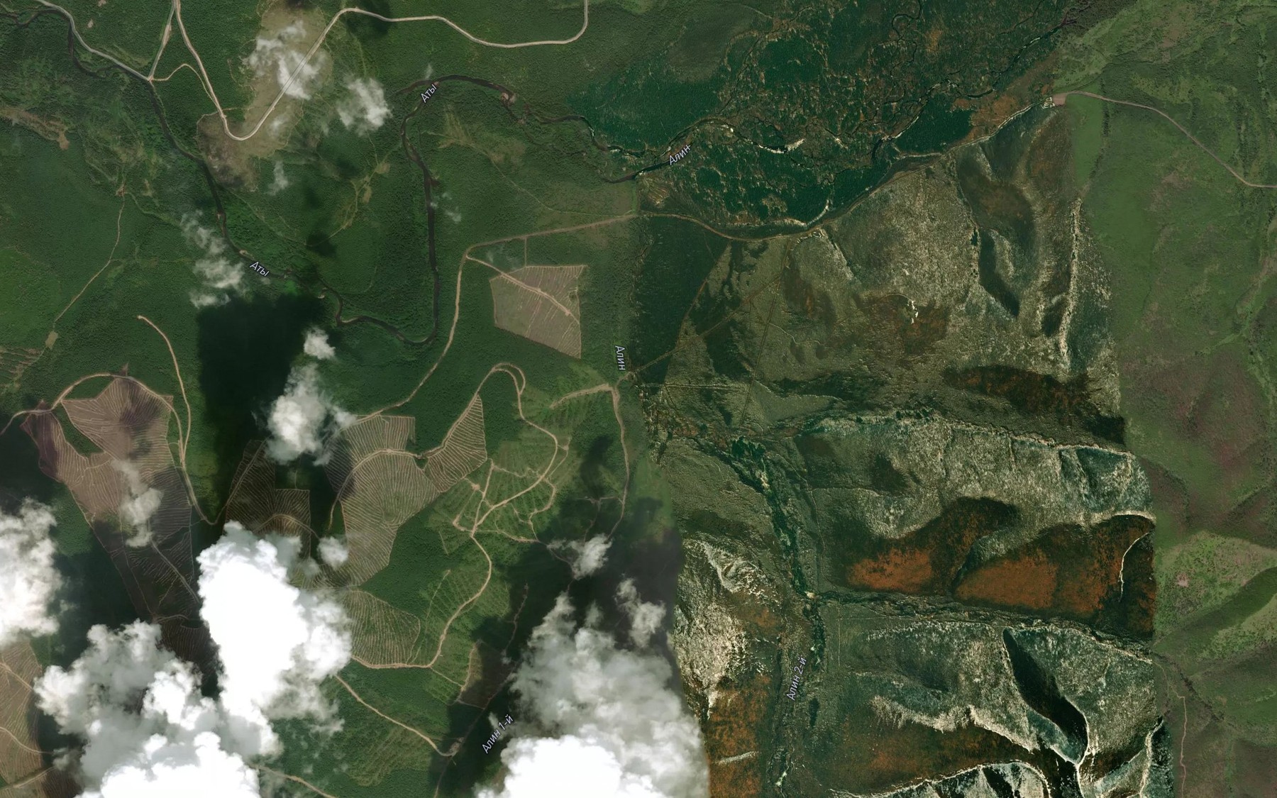 Satellite map of the Alin Pervyy